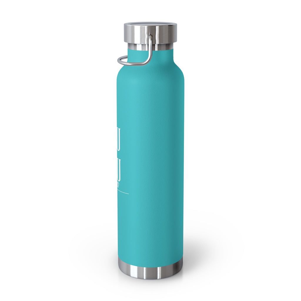 22oz Copper Vacuum Water Bottle — 'You vs You' Motivational Insulated Bottle