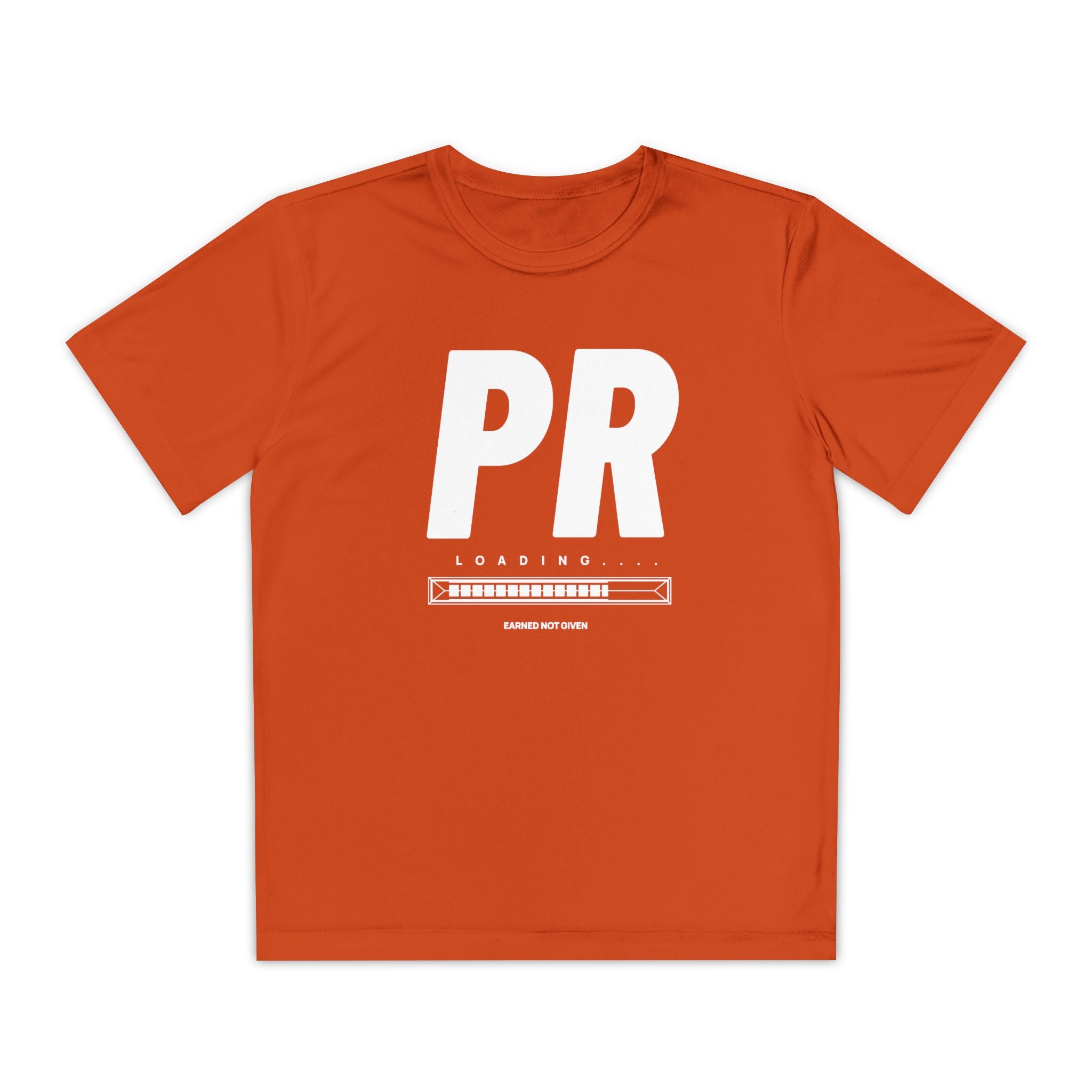 White PR Loading Youth Performance Shirt — Athletic Training Shirt (Youth)