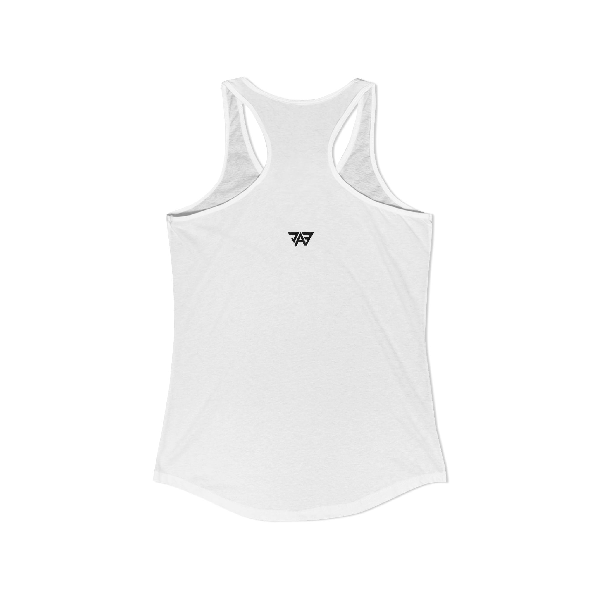 JAB BACK LOGO Women's Ideal Racerback Tank