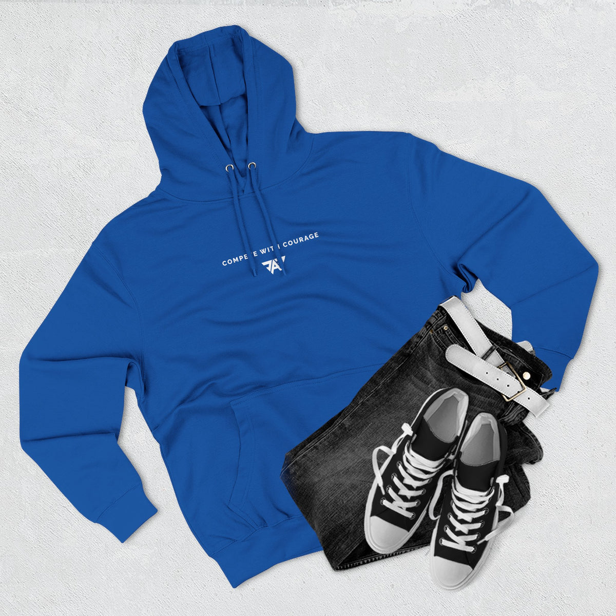 Adult Unisex "Compete With Courage" Fleece Pullover (Adult)