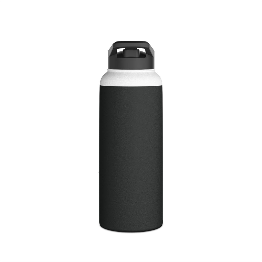 Black Track Life Stainless Steel Water Bottle — "Work. Build. Repeat." Sports Bottle