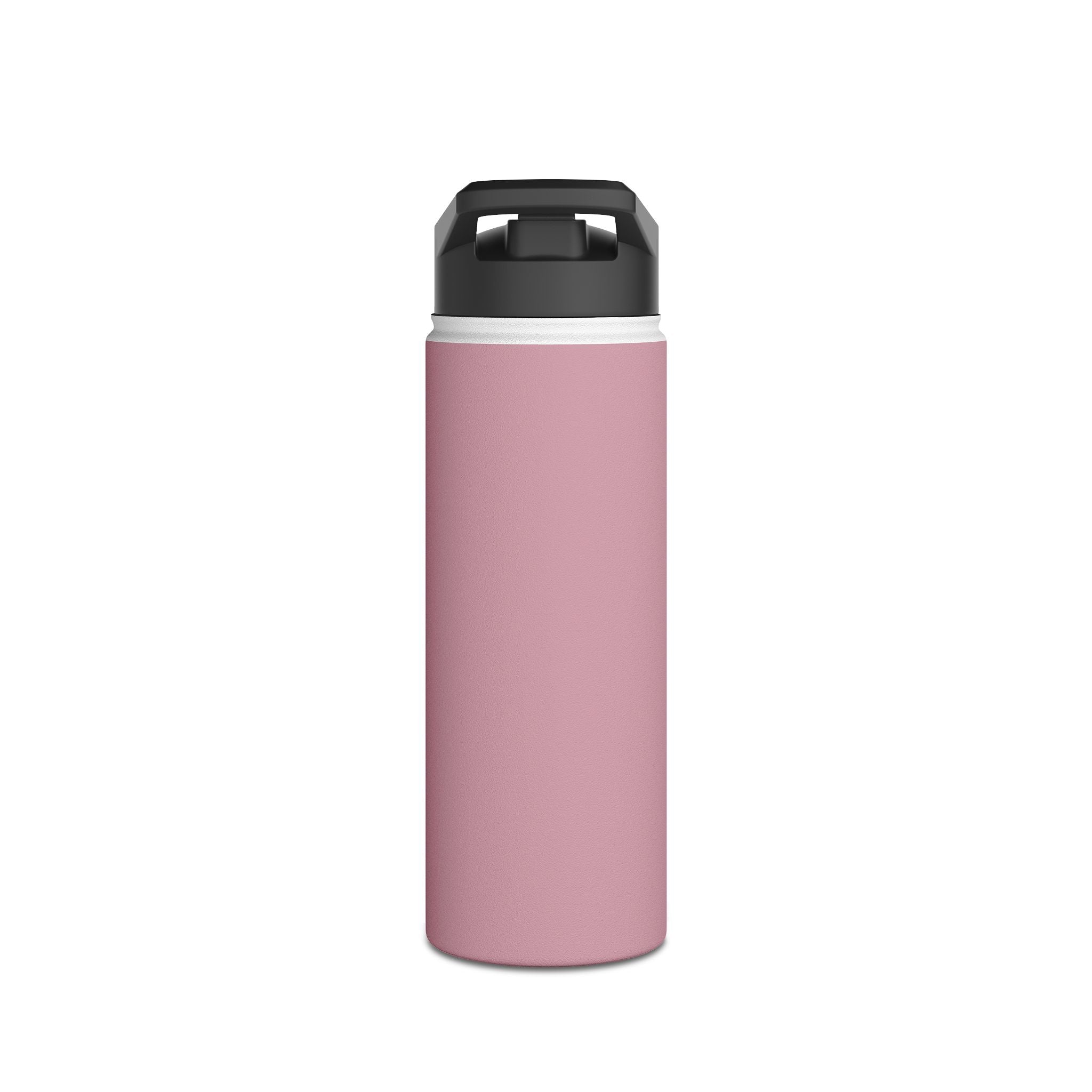 Pink Track Life Stainless Steel Water Bottle — "Work. Build. Repeat." Sports Bottle