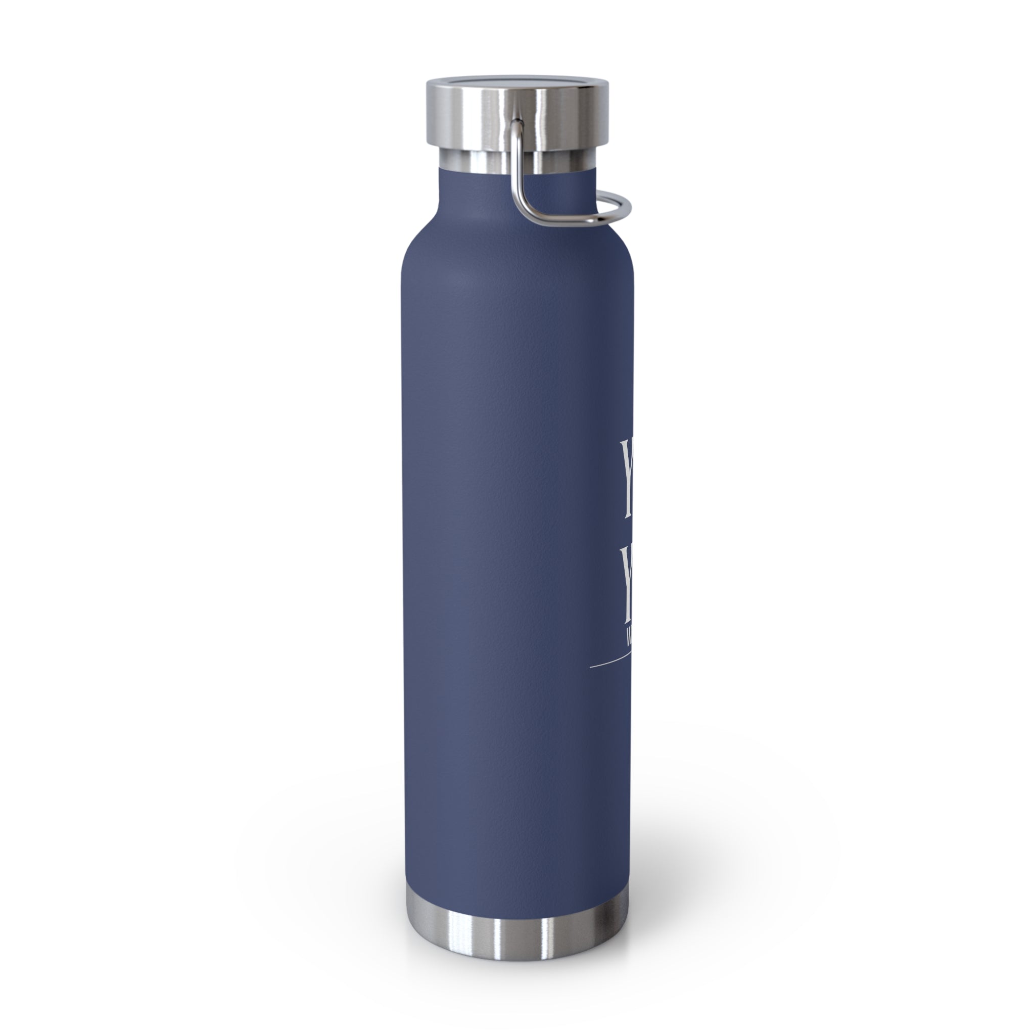 22oz Copper Vacuum Water Bottle — 'You vs You' Motivational Insulated Bottle