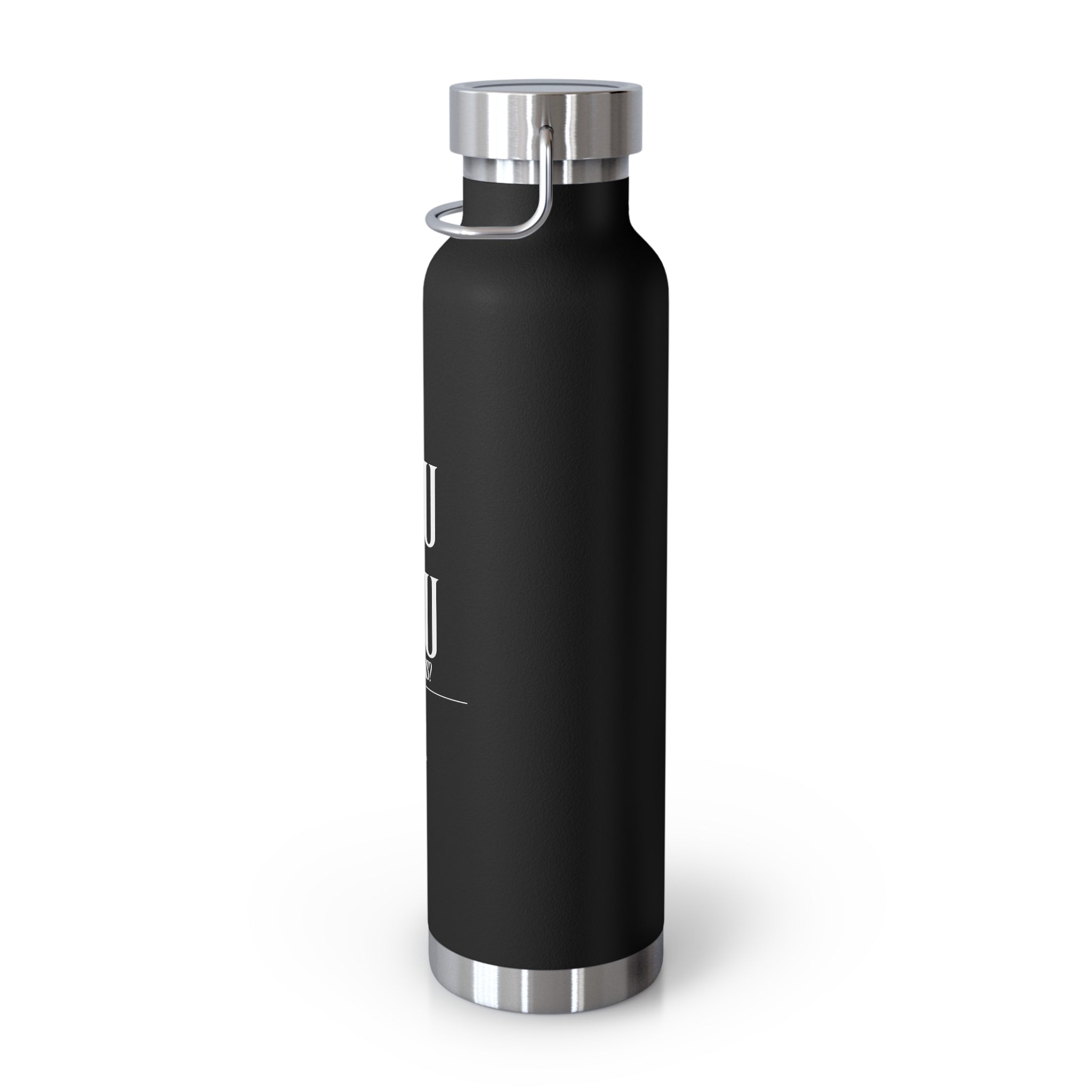 22oz Copper Vacuum Water Bottle — 'You vs You' Motivational Insulated Bottle