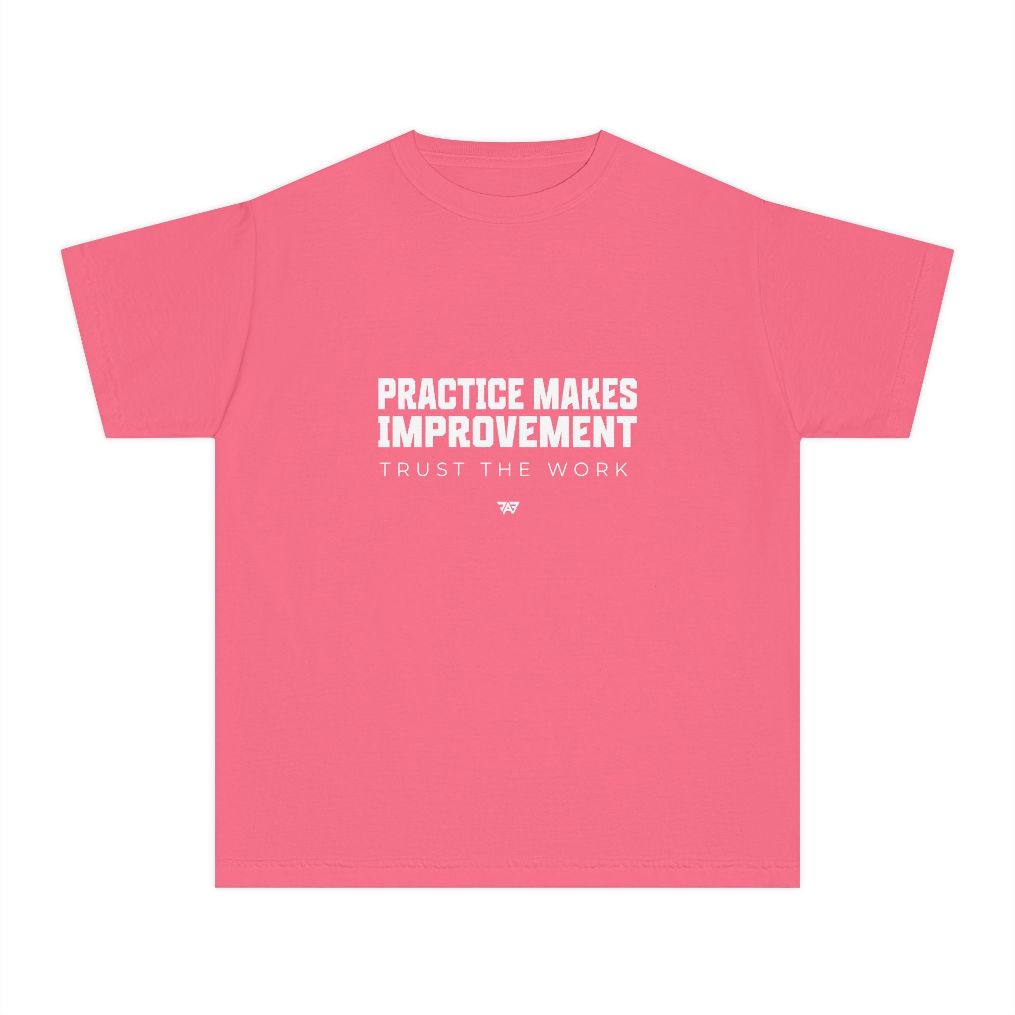 Practice Makes Improvement Youth T Shirt – "Trust the Work" (Youth)