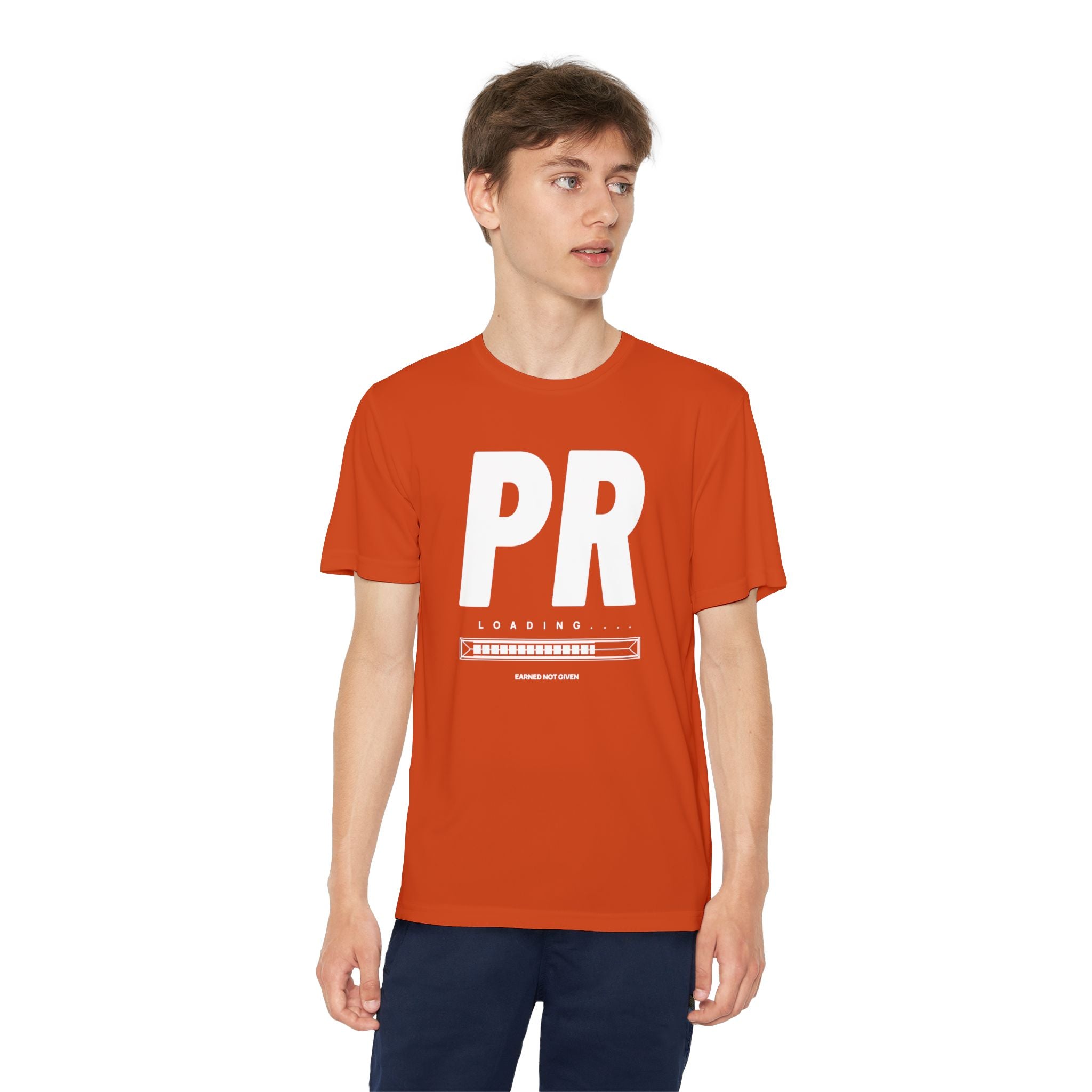White PR Loading Youth Performance Shirt — Athletic Training Shirt (Youth)
