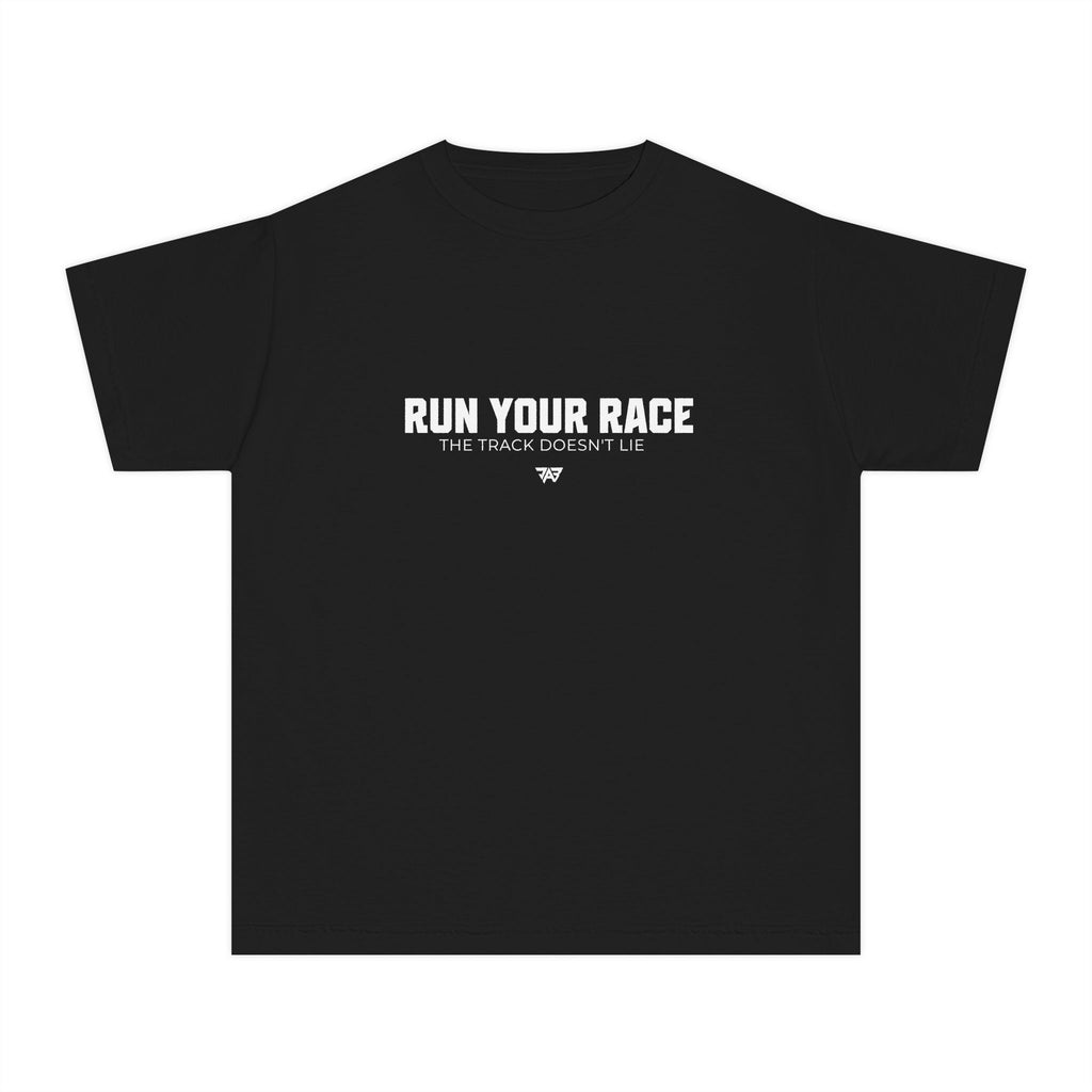 Run Your Race Youth T Shirt — Inspirational Kids Running Shirt (Youth)