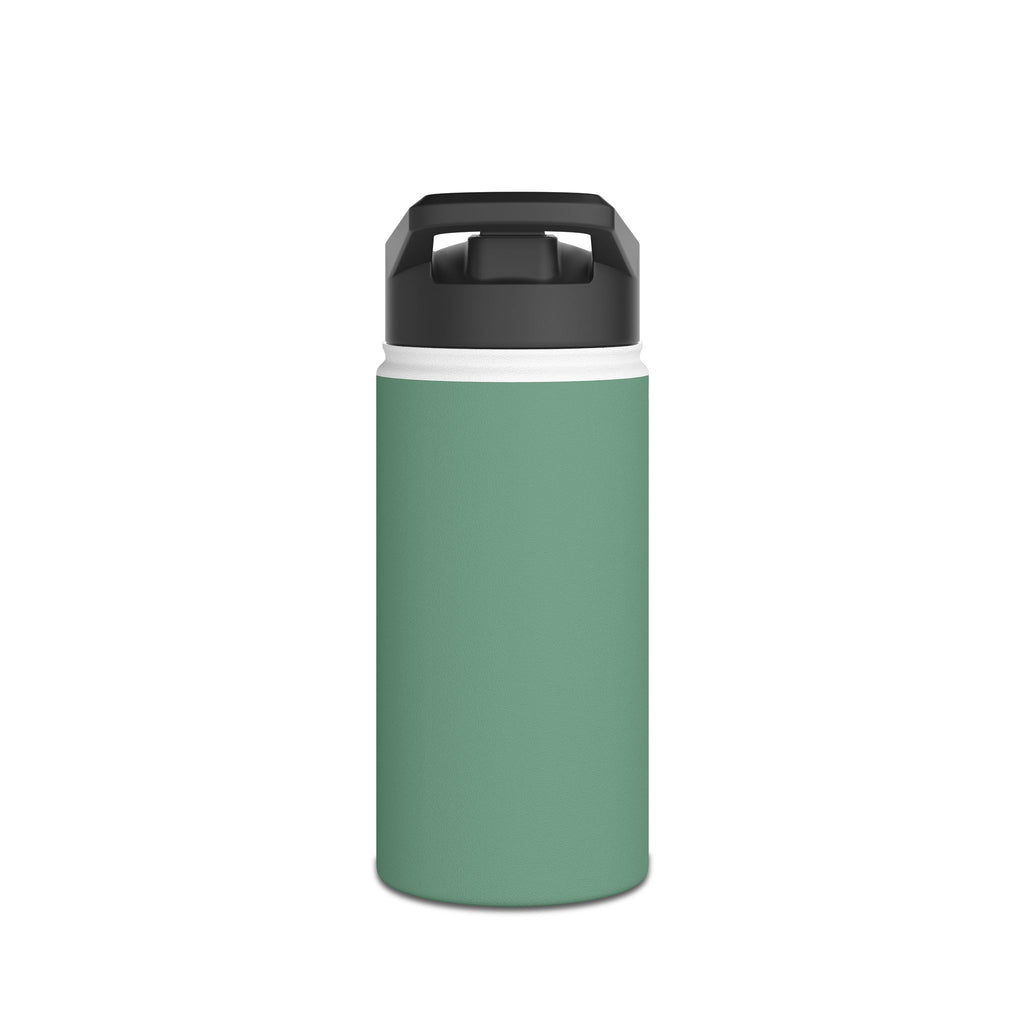 Mint Green Track Life Stainless Steel Water Bottle — "Work. Build. Repeat." Sports Bottle