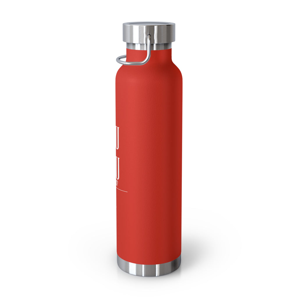 22oz Copper Vacuum Water Bottle — 'You vs You' Motivational Insulated Bottle