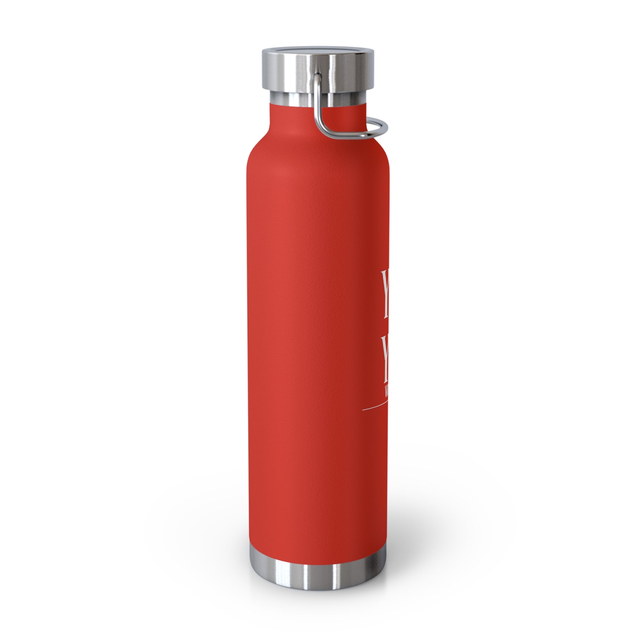 22oz Copper Vacuum Water Bottle — 'You vs You' Motivational Insulated Bottle
