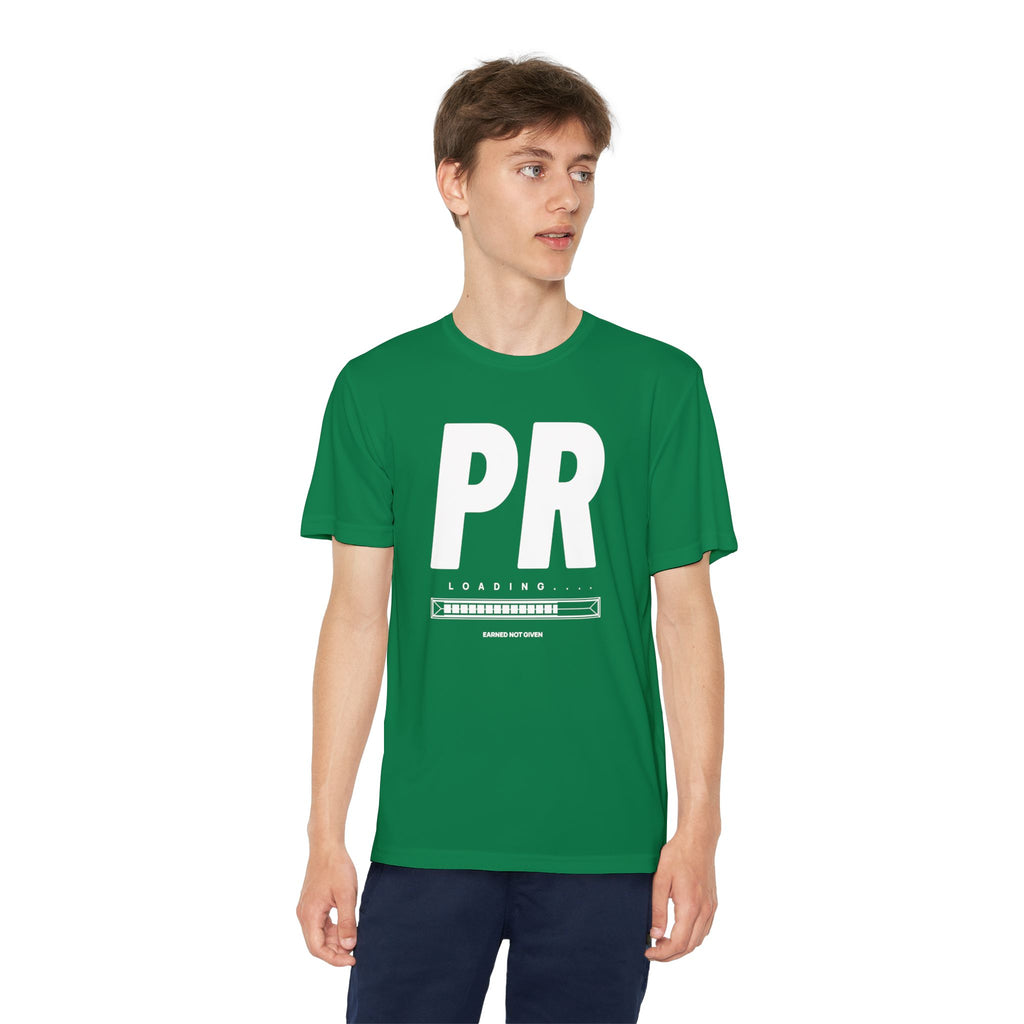 White PR Loading Youth Performance Shirt — Athletic Training Shirt (Youth)