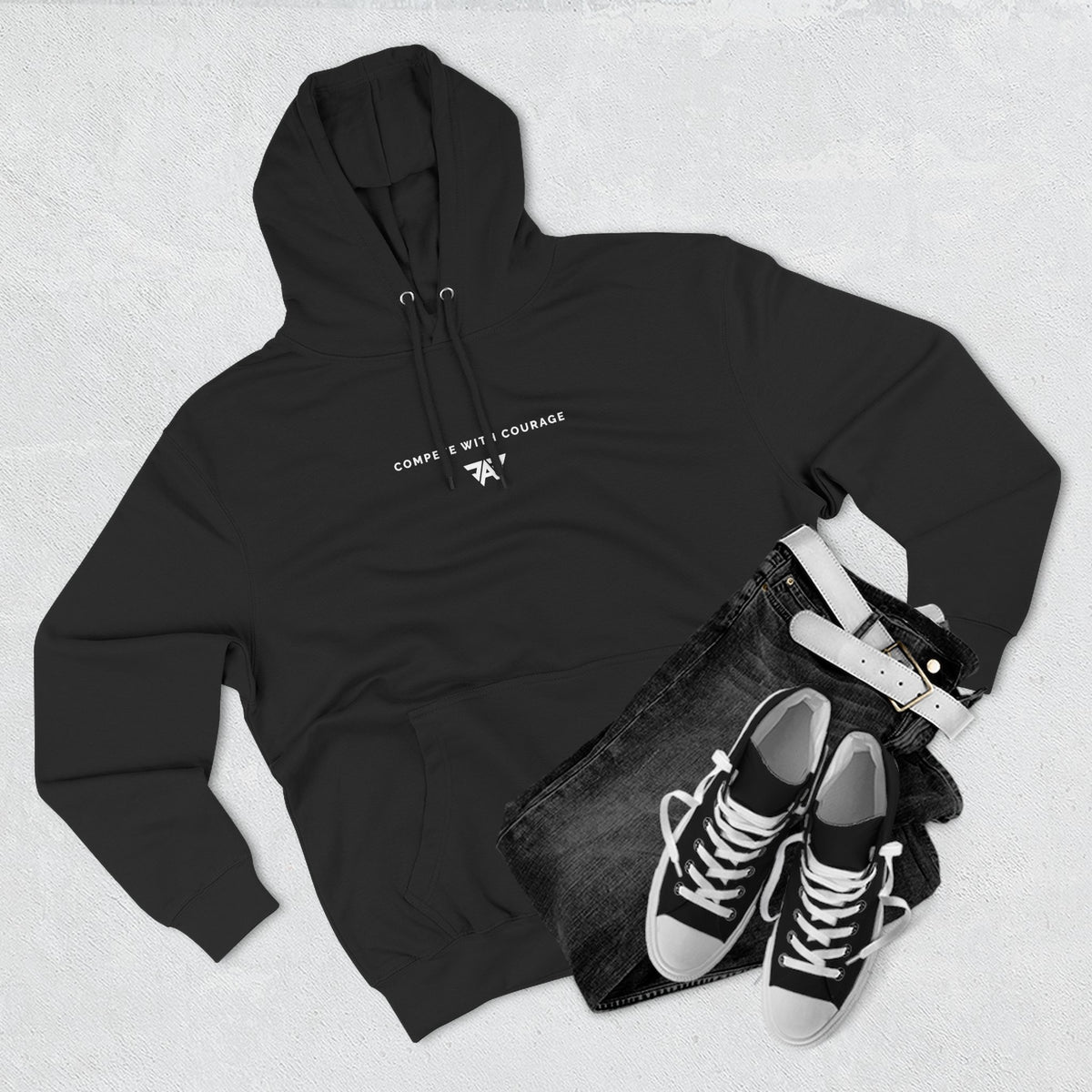 Adult Unisex "Compete With Courage" Fleece Pullover (Adult)