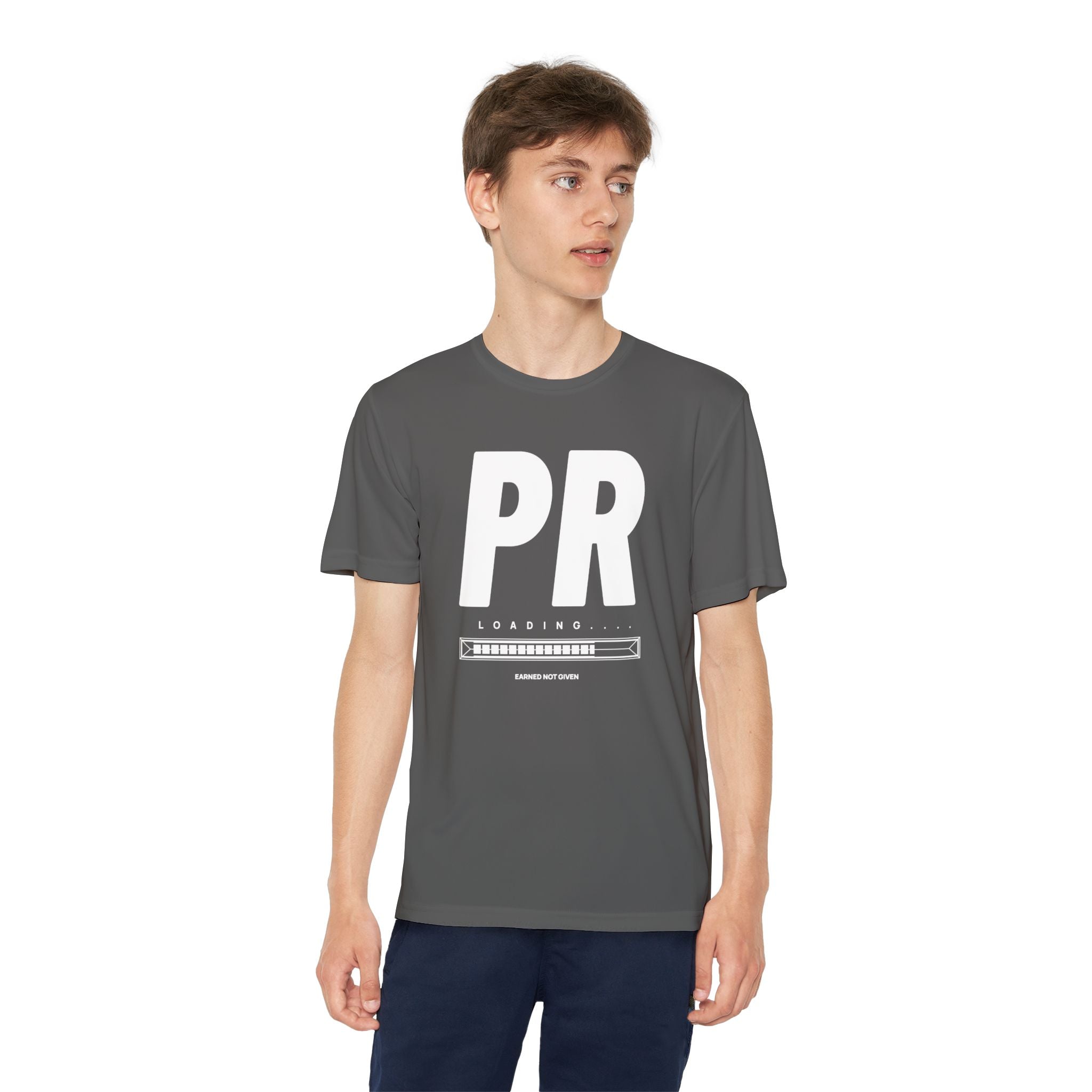 White PR Loading Youth Performance Shirt — Athletic Training Shirt (Youth)