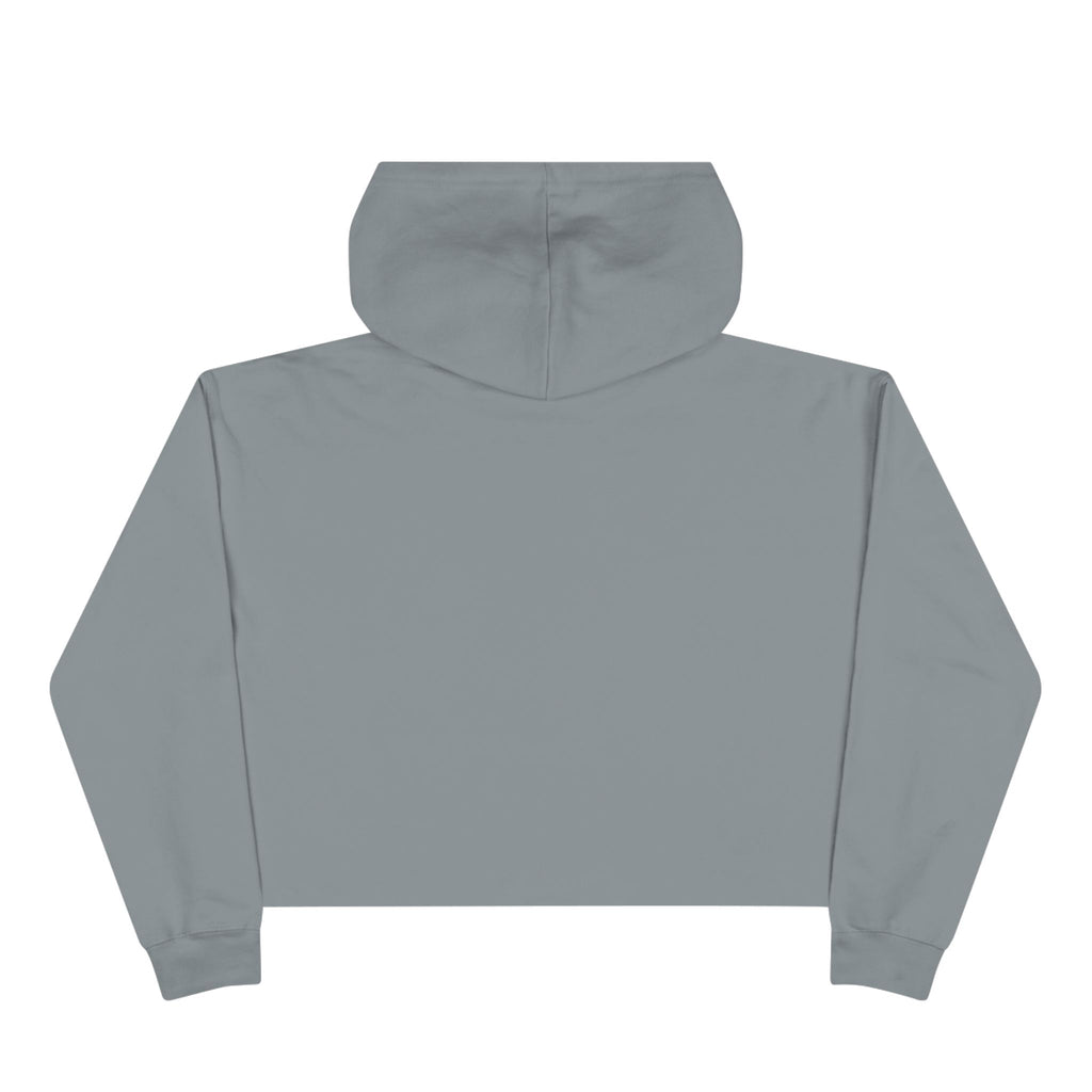 JAB Logo Crop Hoodie – Black Cropped Pullover with Small Chest Emblem
