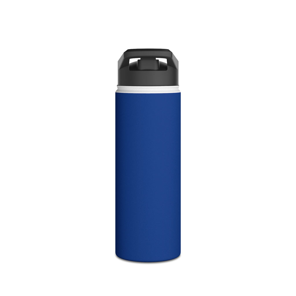 Blue Track Life Stainless Steel Water Bottle — "Work. Build. Repeat." Sports Bottle