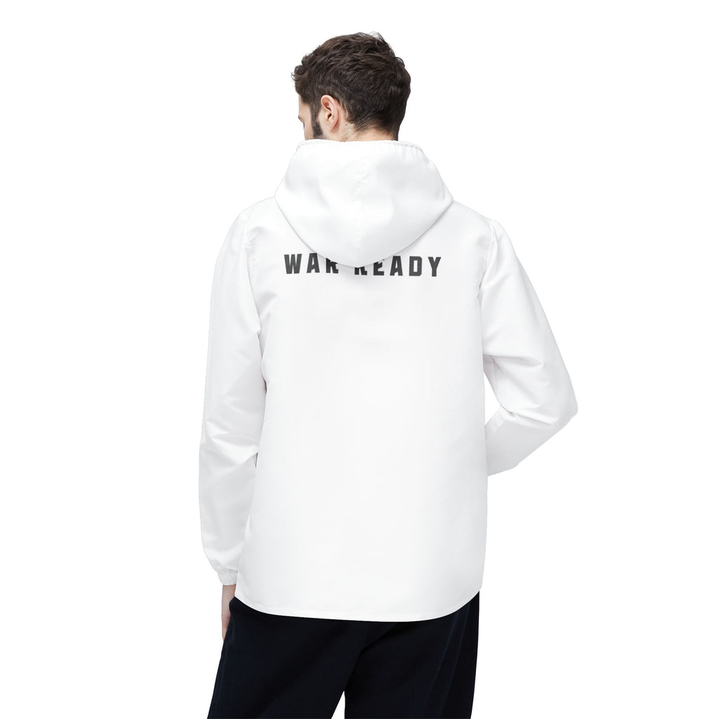 War Ready Windbreaker Jacket - Lightweight Hooded Zip-Up (Adult)