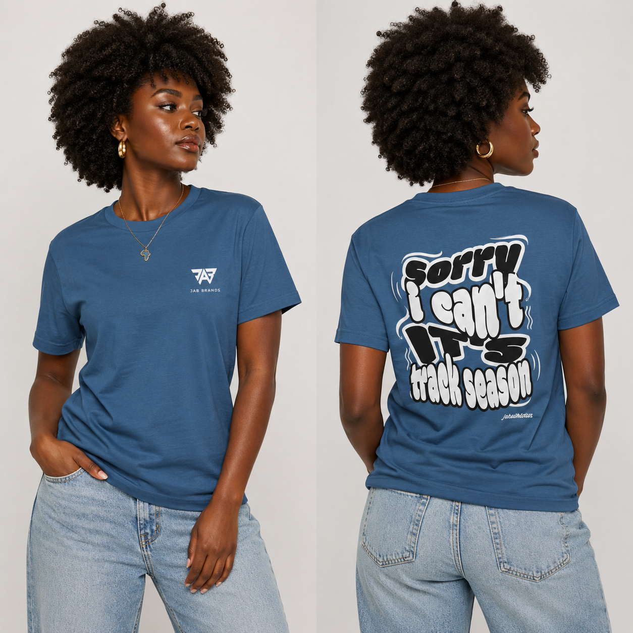 "Sorry, I Can't. It's Track Season" Graphic Faded Look T-Shirt (Adult)