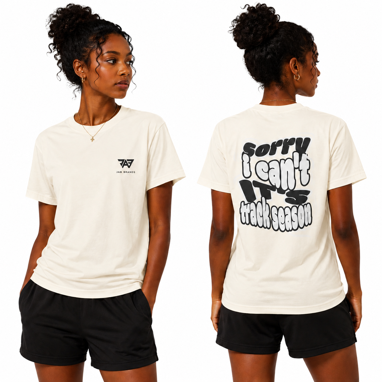 "Sorry, I Can't. It's Track Season" Graphic Faded Look T-Shirt (Adult)