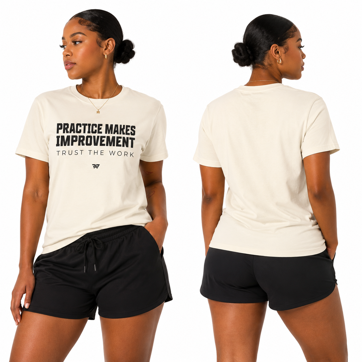 Adult Practice Makes Improvement T-Shirt – 'Trust the Work' (Adult)