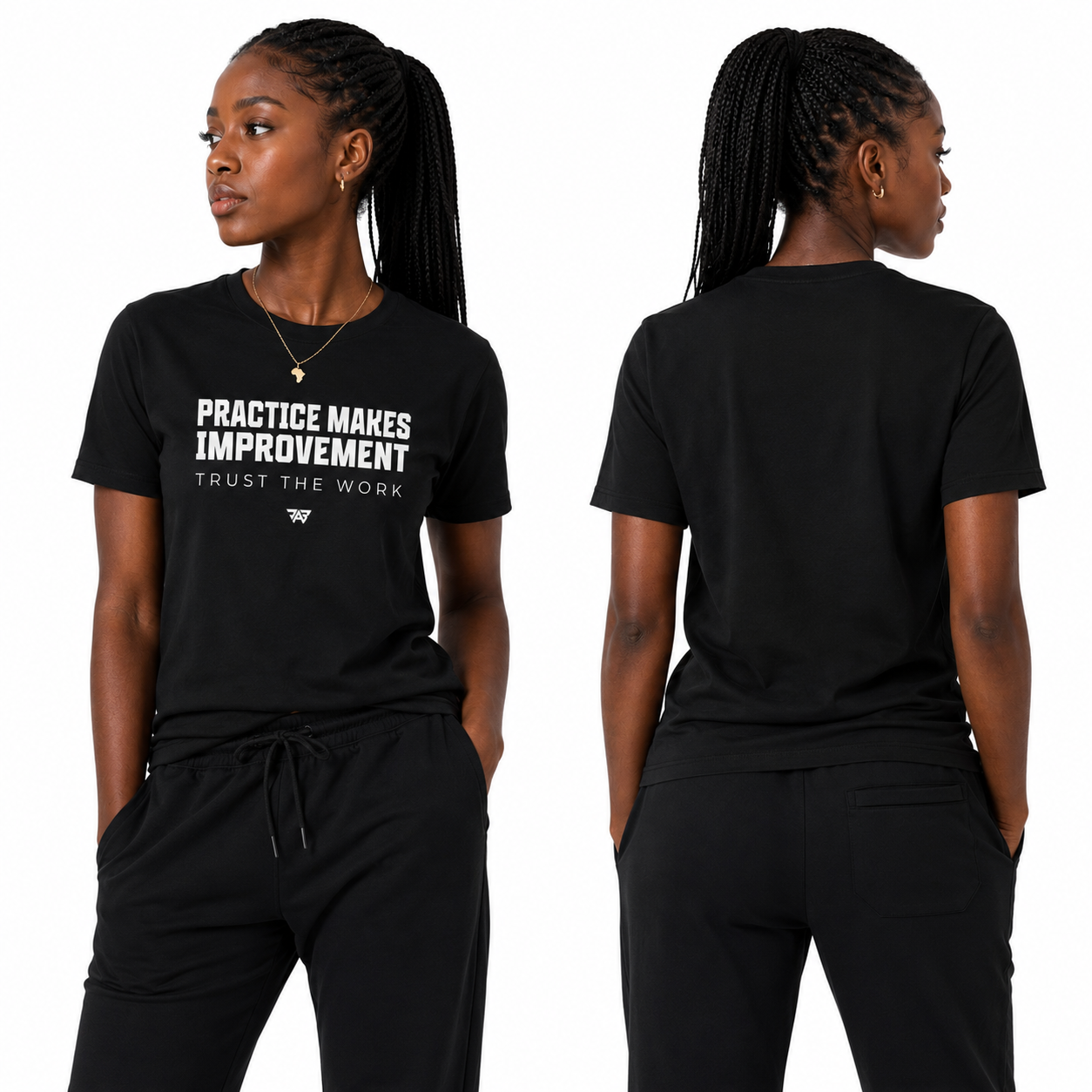 Adult Practice Makes Improvement T-Shirt – 'Trust the Work' (Adult)