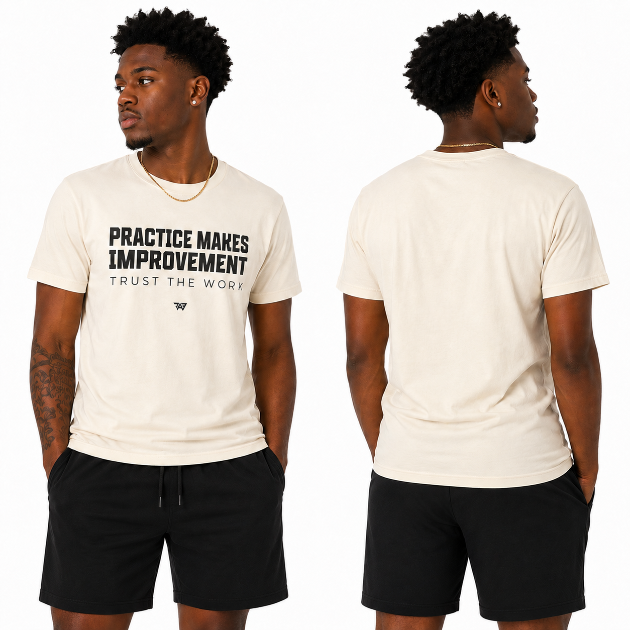 Adult Practice Makes Improvement T-Shirt – 'Trust the Work' (Adult)