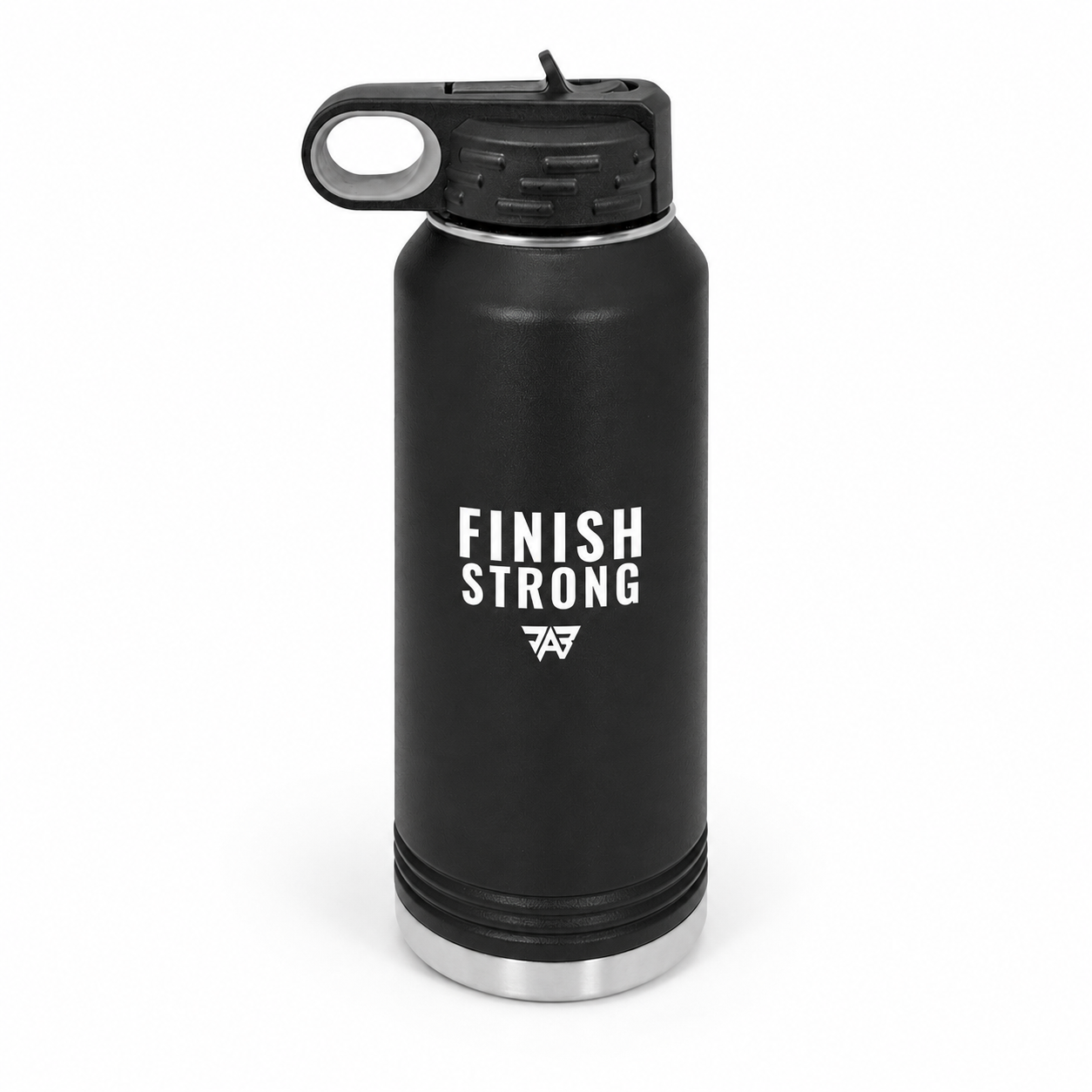 32oz Motivational Sports Water Bottle - 'Finish Strong' / 'VO2 Max' Performance Bottle