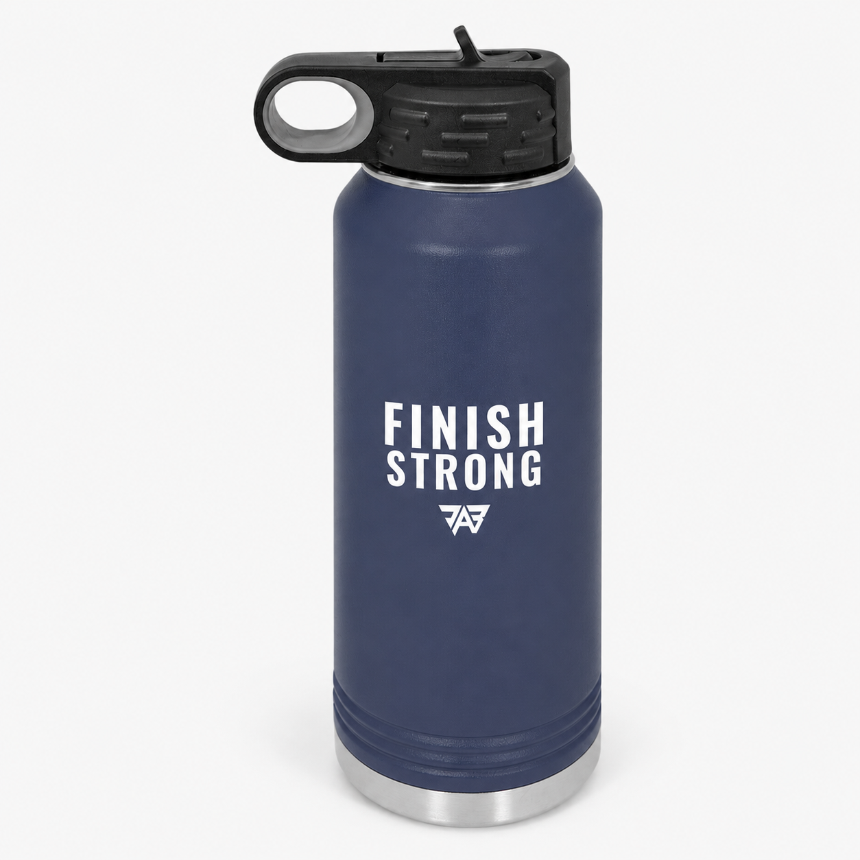 32oz Motivational Sports Water Bottle - 'Finish Strong' / 'VO2 Max' Performance Bottle