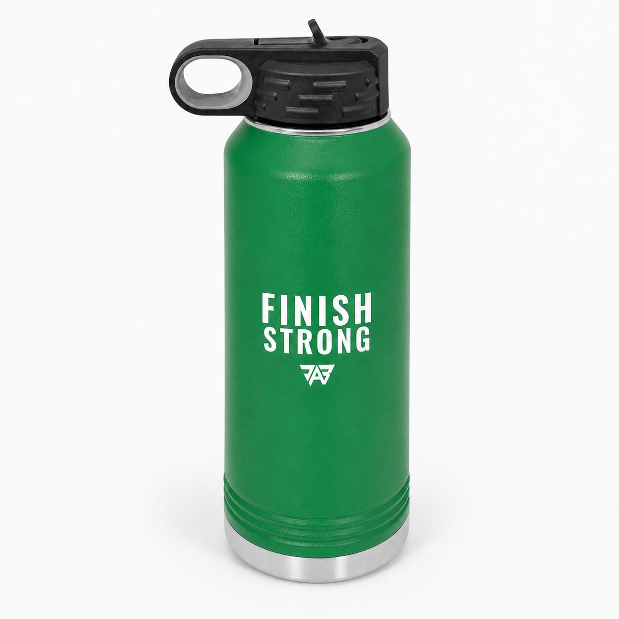 32oz Motivational Sports Water Bottle - 'Finish Strong' / 'VO2 Max' Performance Bottle