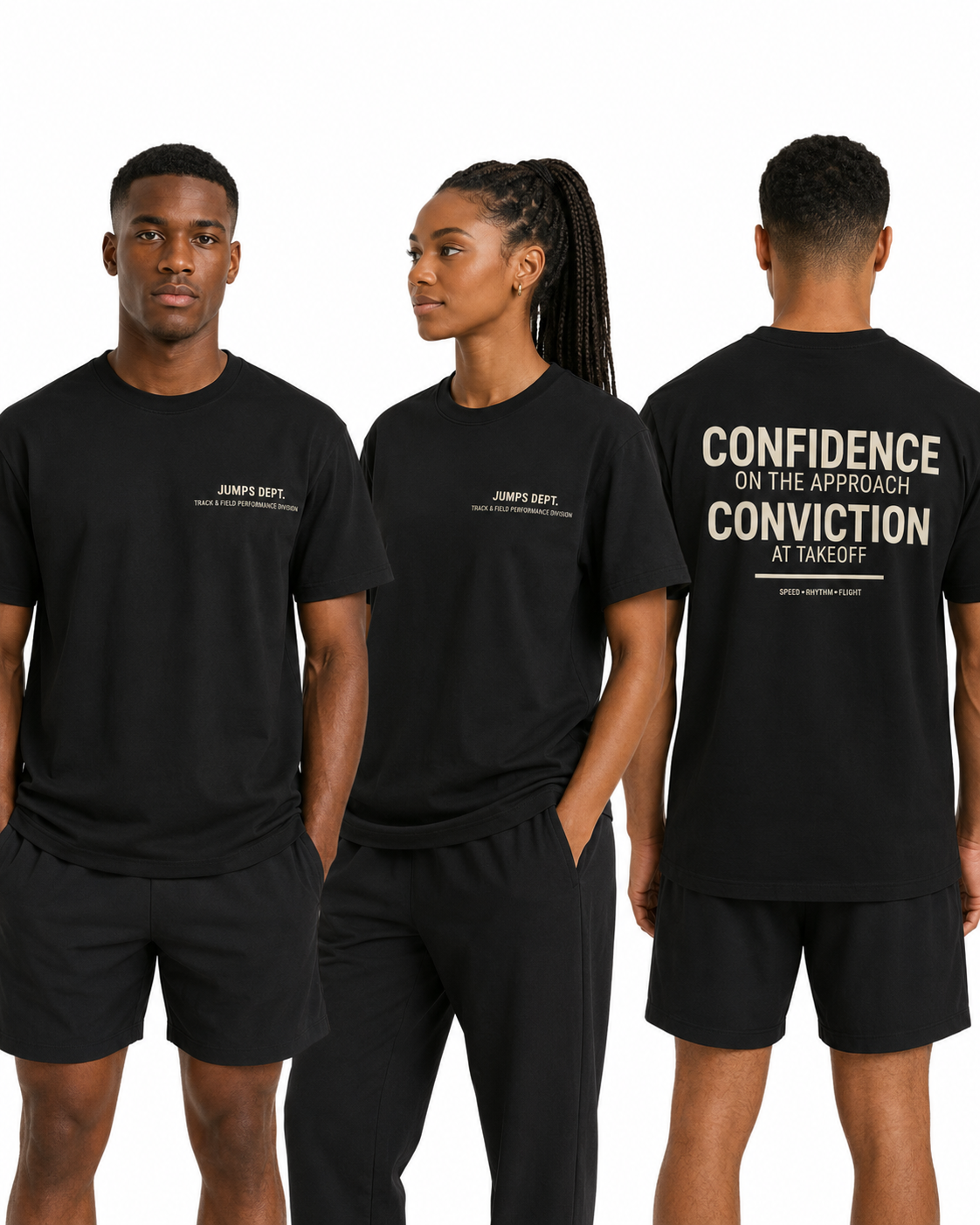 Jumps Dept. Confidence & Conviction T-Shirt (Adult)