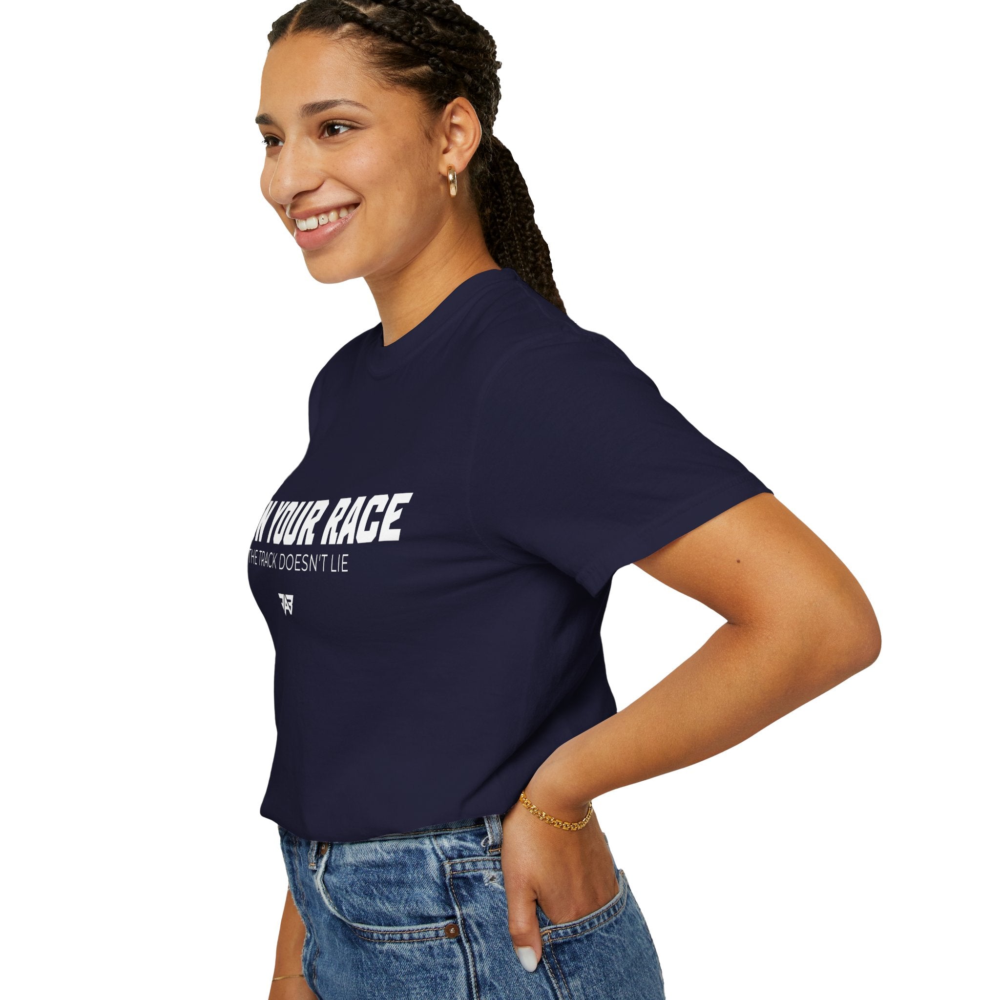 Run Your Race T-Shirt —  Track & Field Lifestyle Shirt (Adult)