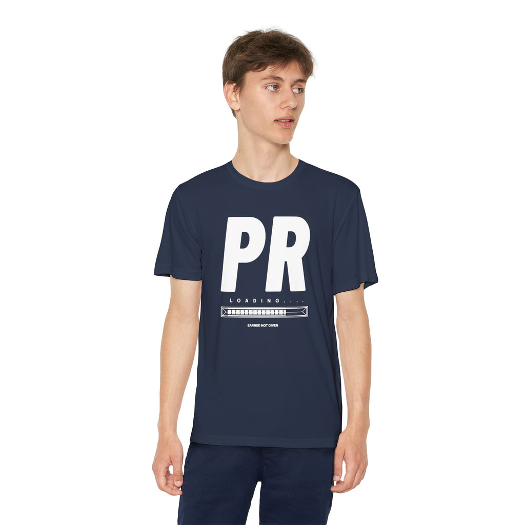 White PR Loading Youth Performance Shirt — Athletic Training Shirt (Youth)