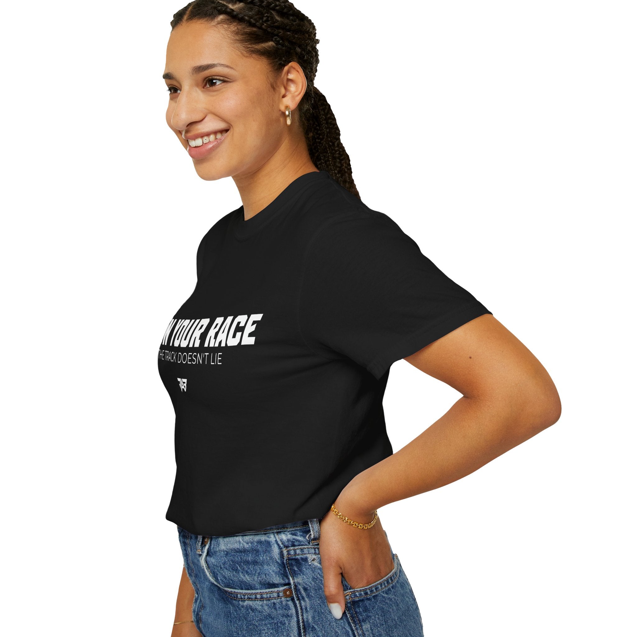 Run Your Race T-Shirt —  Track & Field Lifestyle Shirt (Adult)
