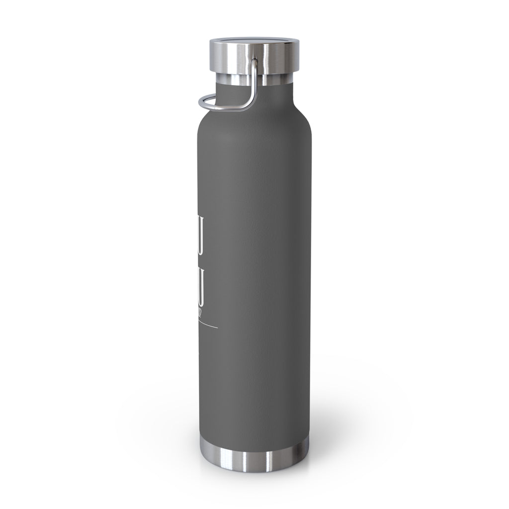 22oz Copper Vacuum Water Bottle — 'You vs You' Motivational Insulated Bottle
