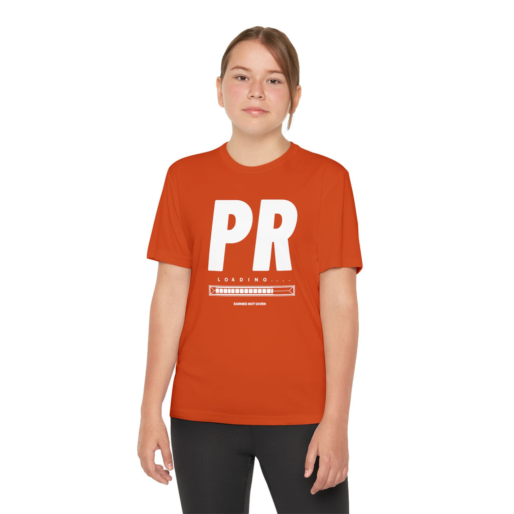 White PR Loading Youth Performance Shirt — Athletic Training Shirt (Youth)