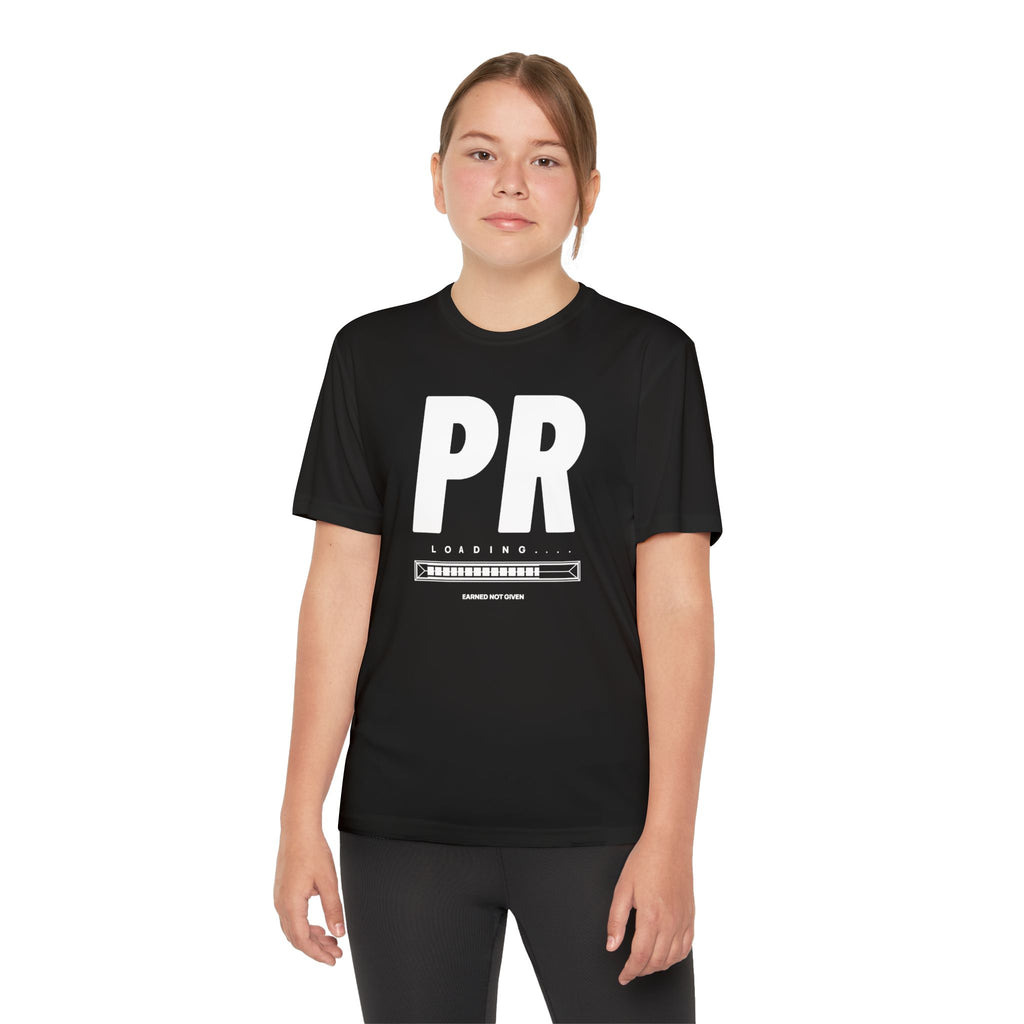 White PR Loading Youth Performance Shirt — Athletic Training Shirt (Youth)