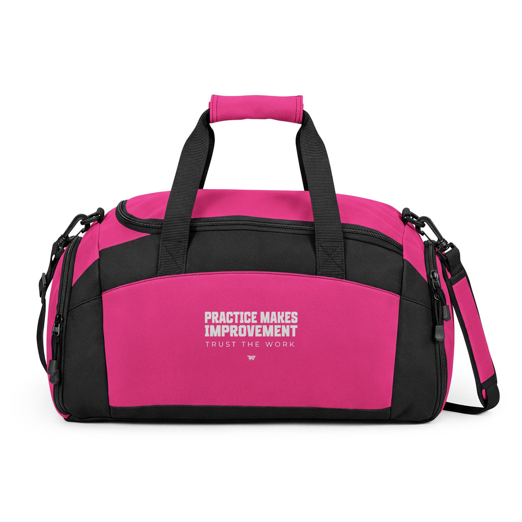 Training Bag — "Practice Makes Improvement" Workout Duffle