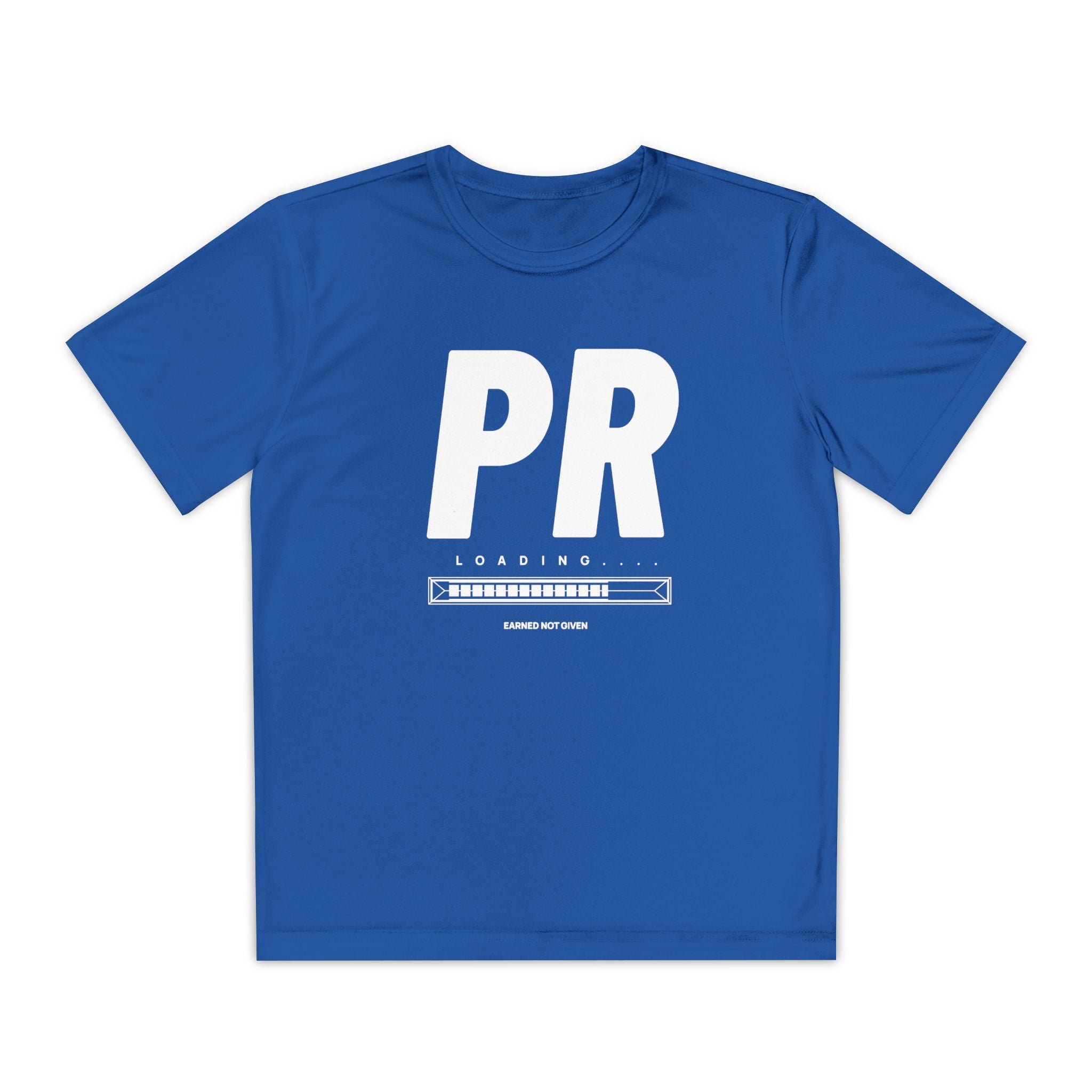 White PR Loading Youth Performance Shirt — Athletic Training Shirt (Youth)
