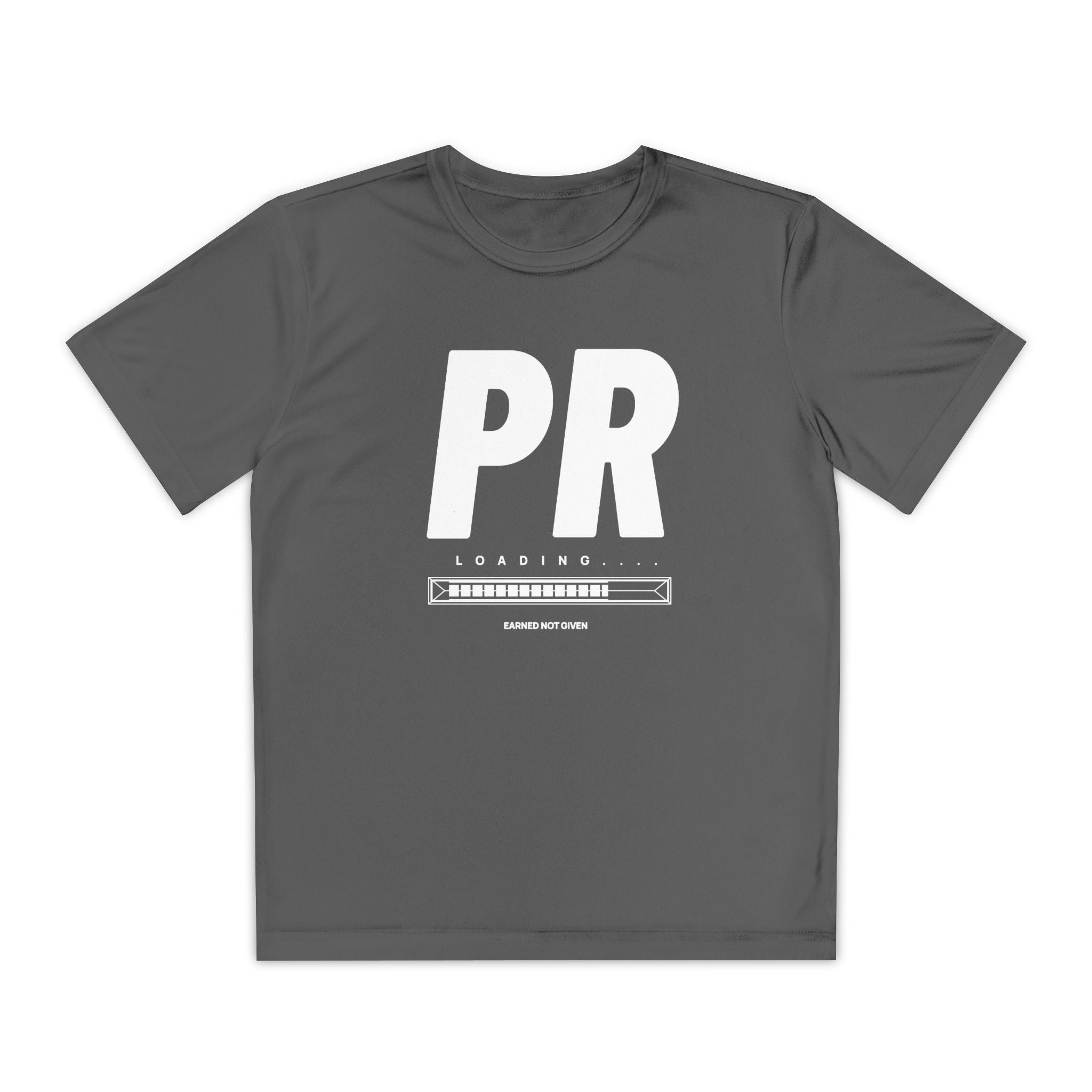 White PR Loading Youth Performance Shirt — Athletic Training Shirt (Youth)