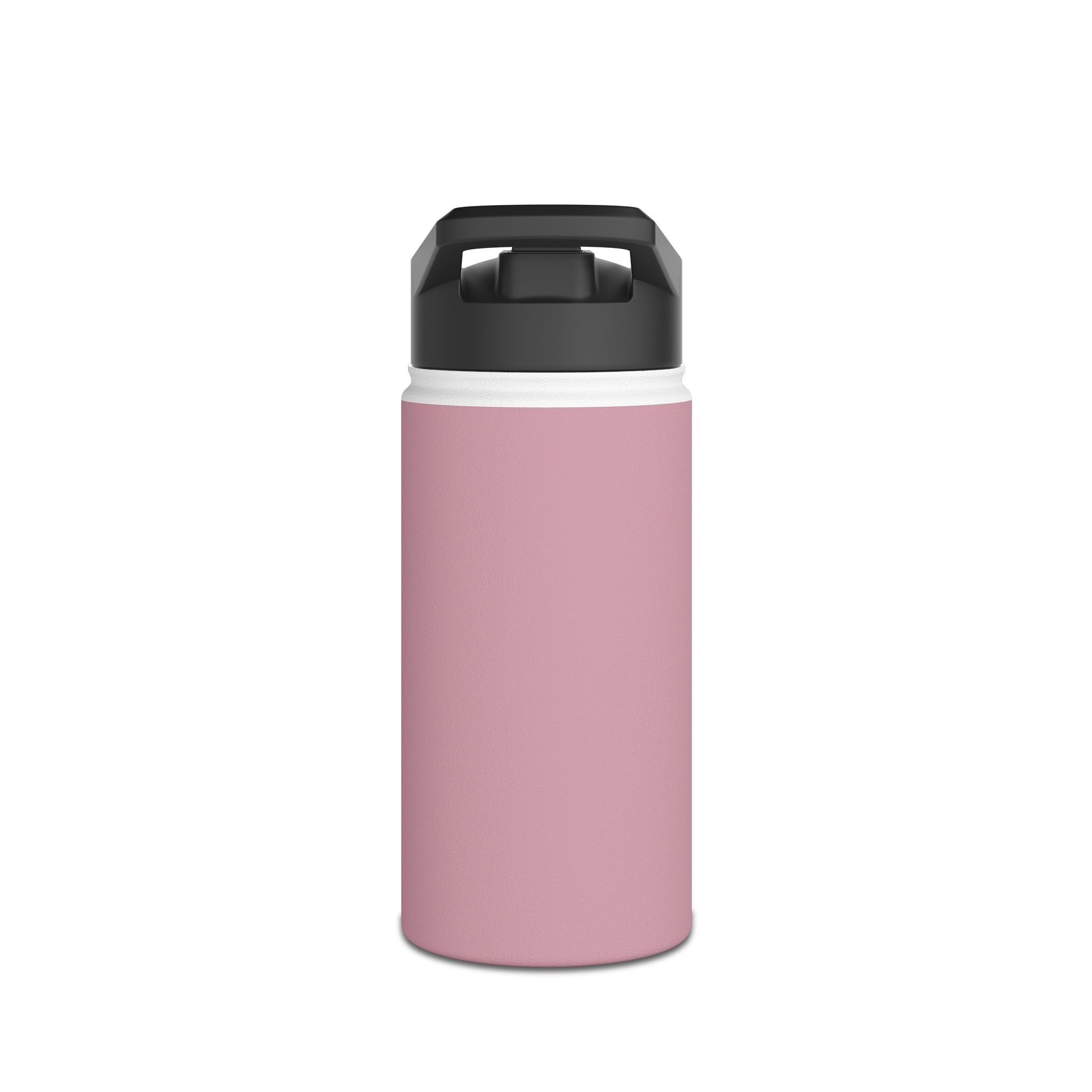 Pink Track Life Stainless Steel Water Bottle — "Work. Build. Repeat." Sports Bottle