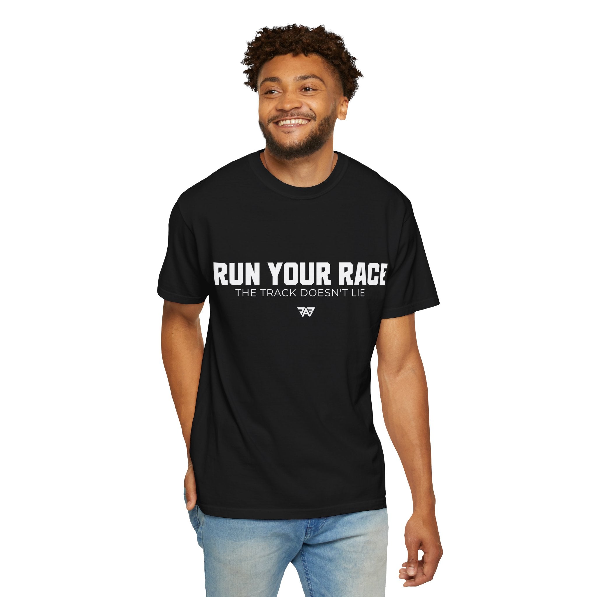 Run Your Race T-Shirt —  Track & Field Lifestyle Shirt (Adult)