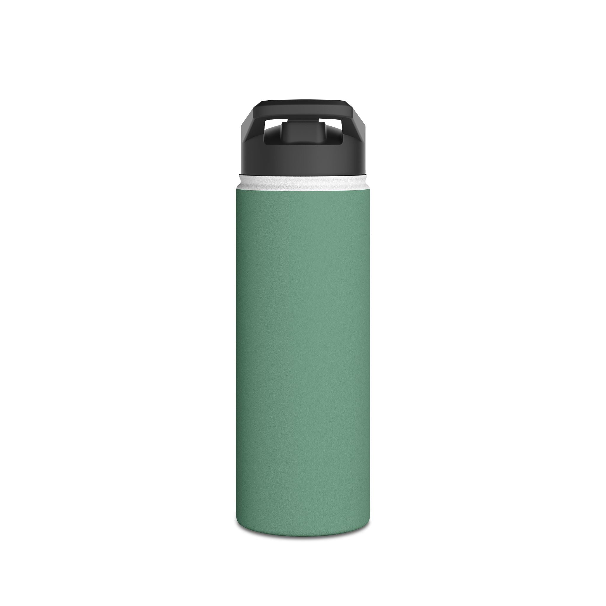 Mint Green Track Life Stainless Steel Water Bottle — "Work. Build. Repeat." Sports Bottle