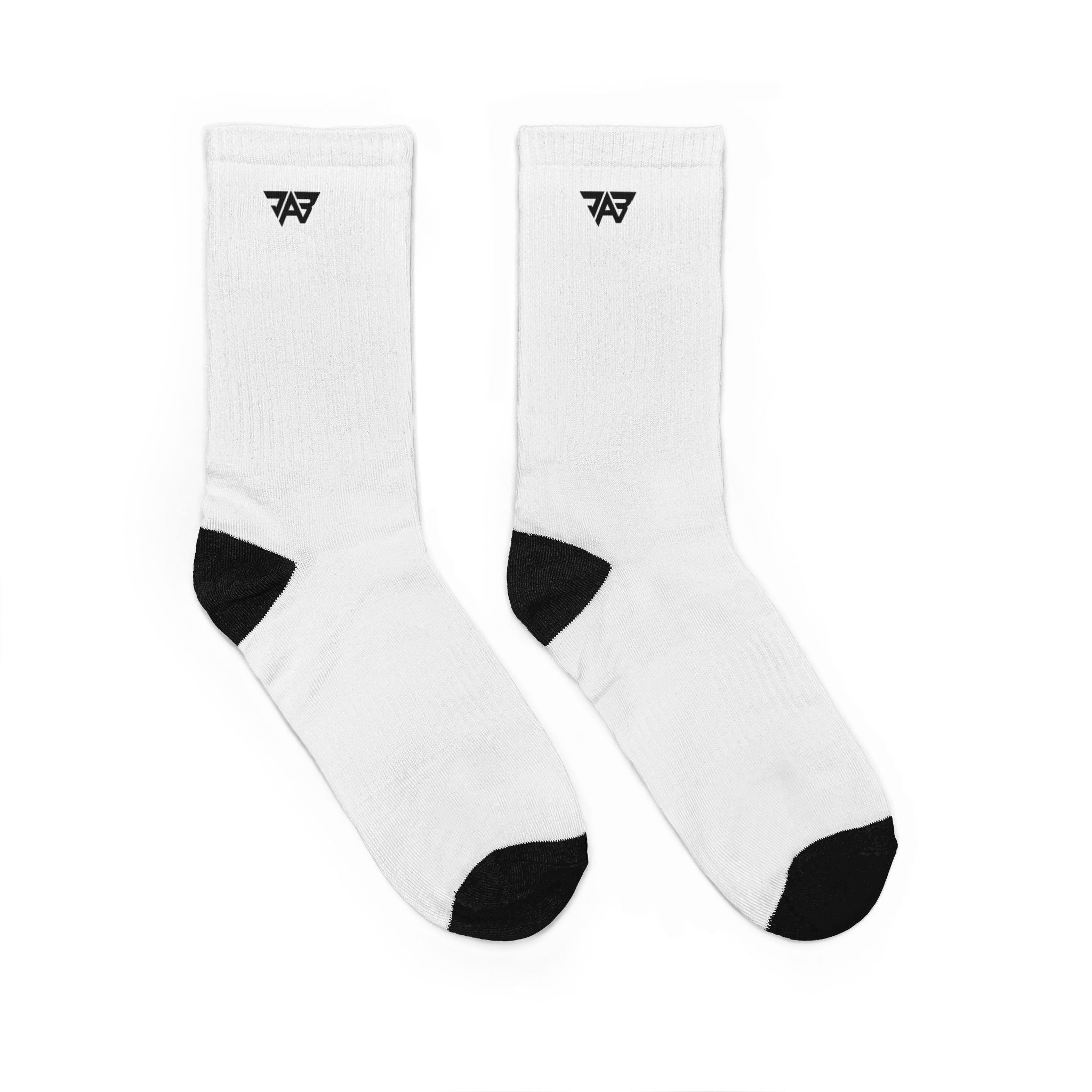 JAB Logo Embroidered Logo Crew Socks — Cushioned Athletic Comfort