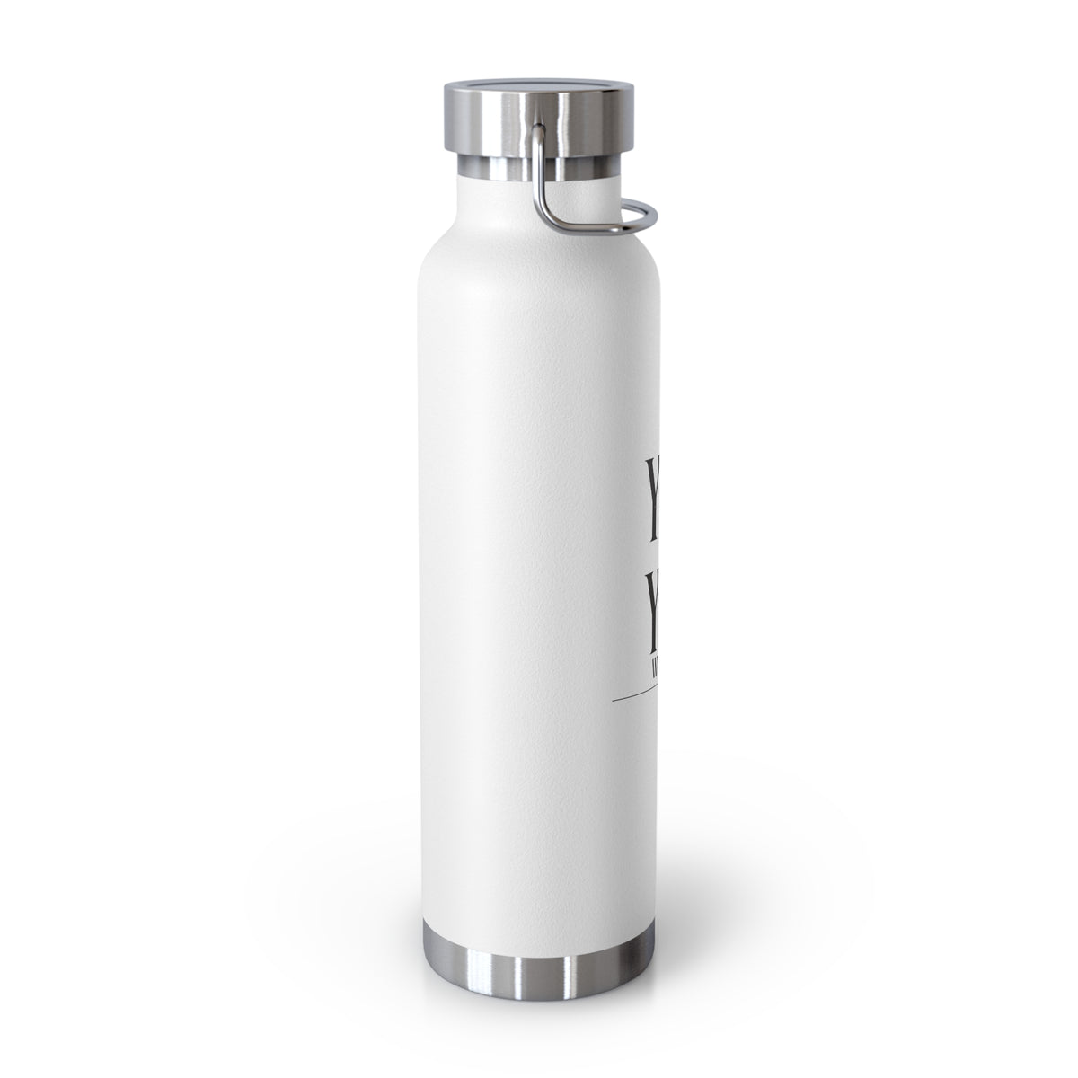 22oz Copper Vacuum Water Bottle — 'You vs You' Motivational Insulated Bottle