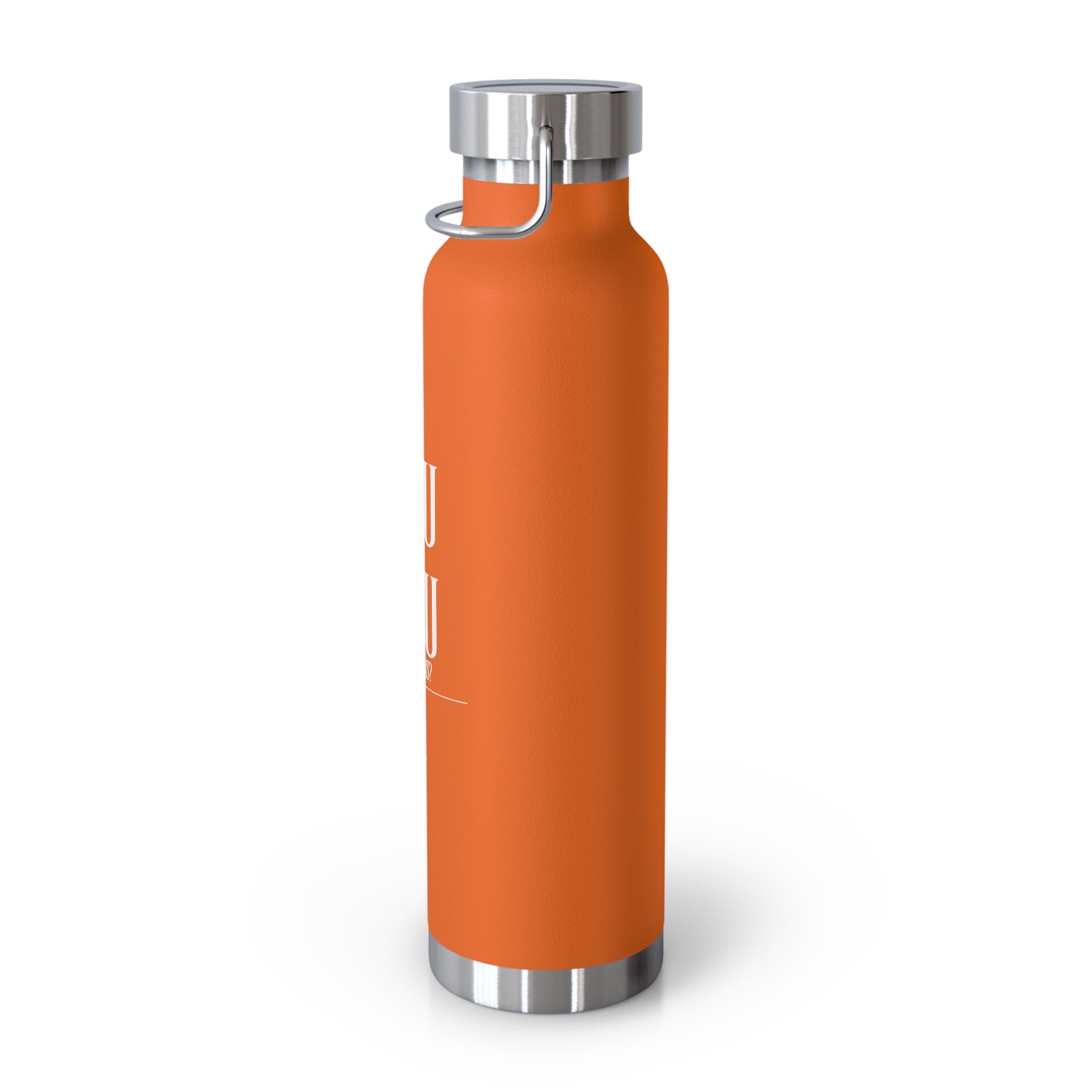 22oz Copper Vacuum Water Bottle — 'You vs You' Motivational Insulated Bottle