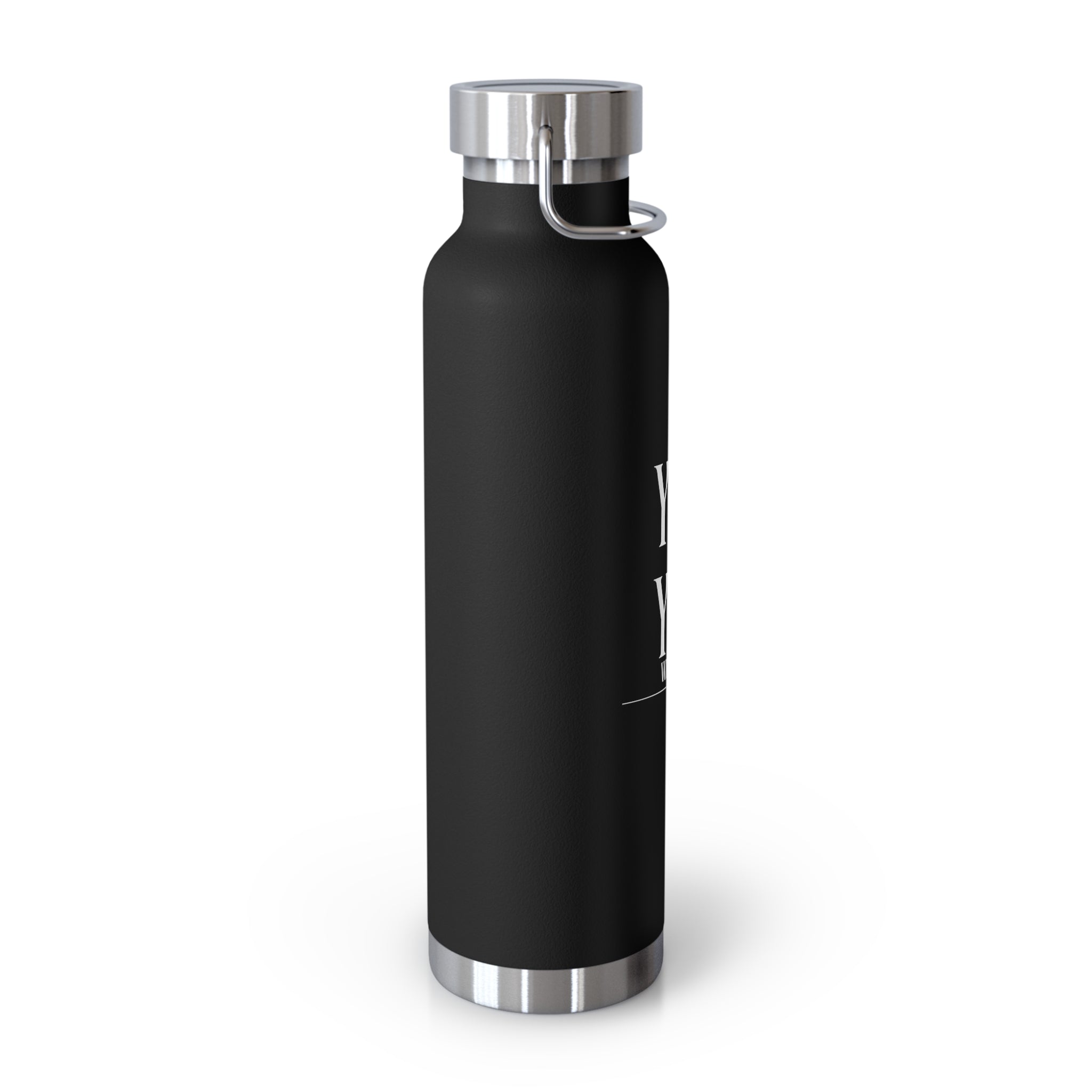 22oz Copper Vacuum Water Bottle — 'You vs You' Motivational Insulated Bottle