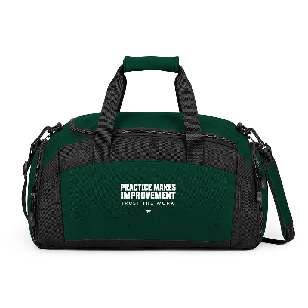 Training Bag — "Practice Makes Improvement" Workout Duffle