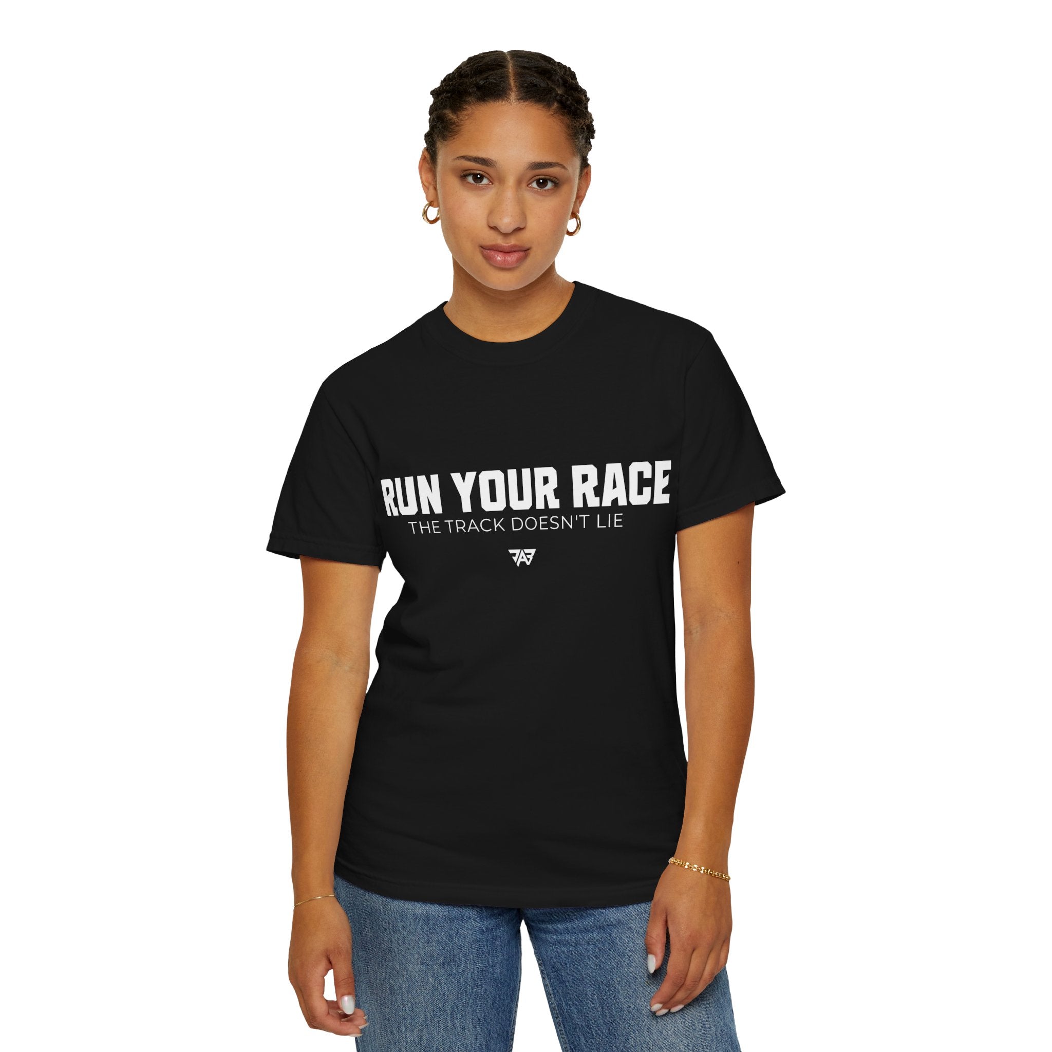 Run Your Race T-Shirt —  Track & Field Lifestyle Shirt (Adult)