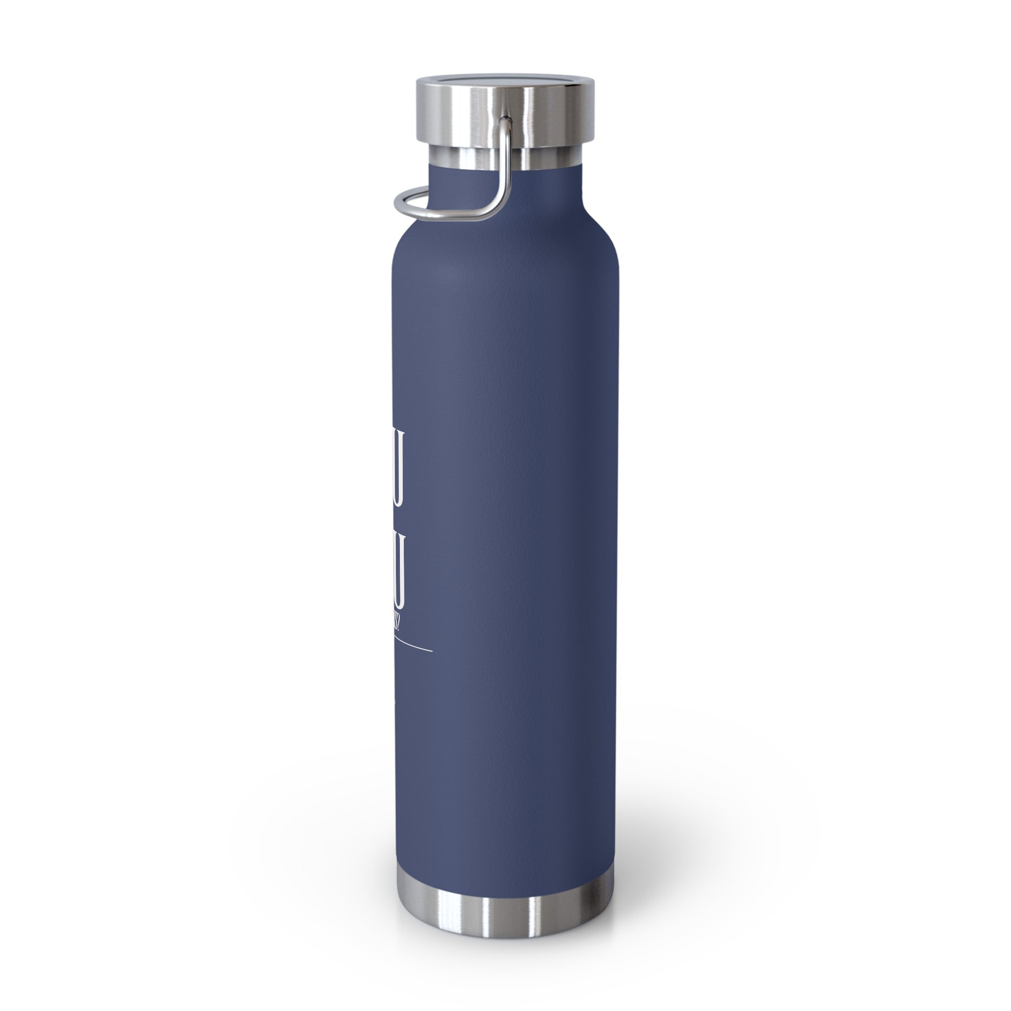 22oz Copper Vacuum Water Bottle — 'You vs You' Motivational Insulated Bottle