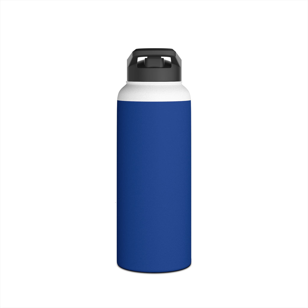 Blue Track Life Stainless Steel Water Bottle — "Work. Build. Repeat." Sports Bottle