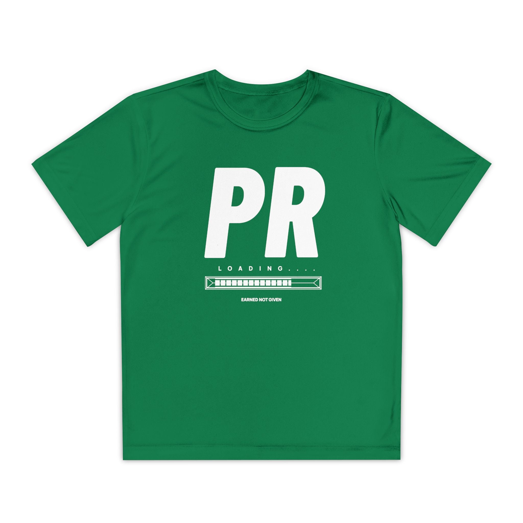 White PR Loading Youth Performance Shirt — Athletic Training Shirt (Youth)